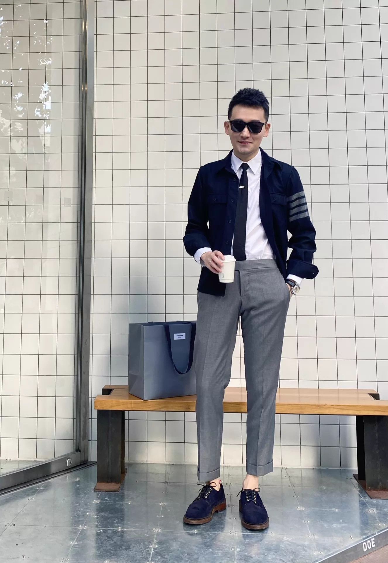 Thom Browne Thom Browne Classic High-Waist Midgray Pants Size 2 New Size US 32 / EU 48 - 8 Thumbnail