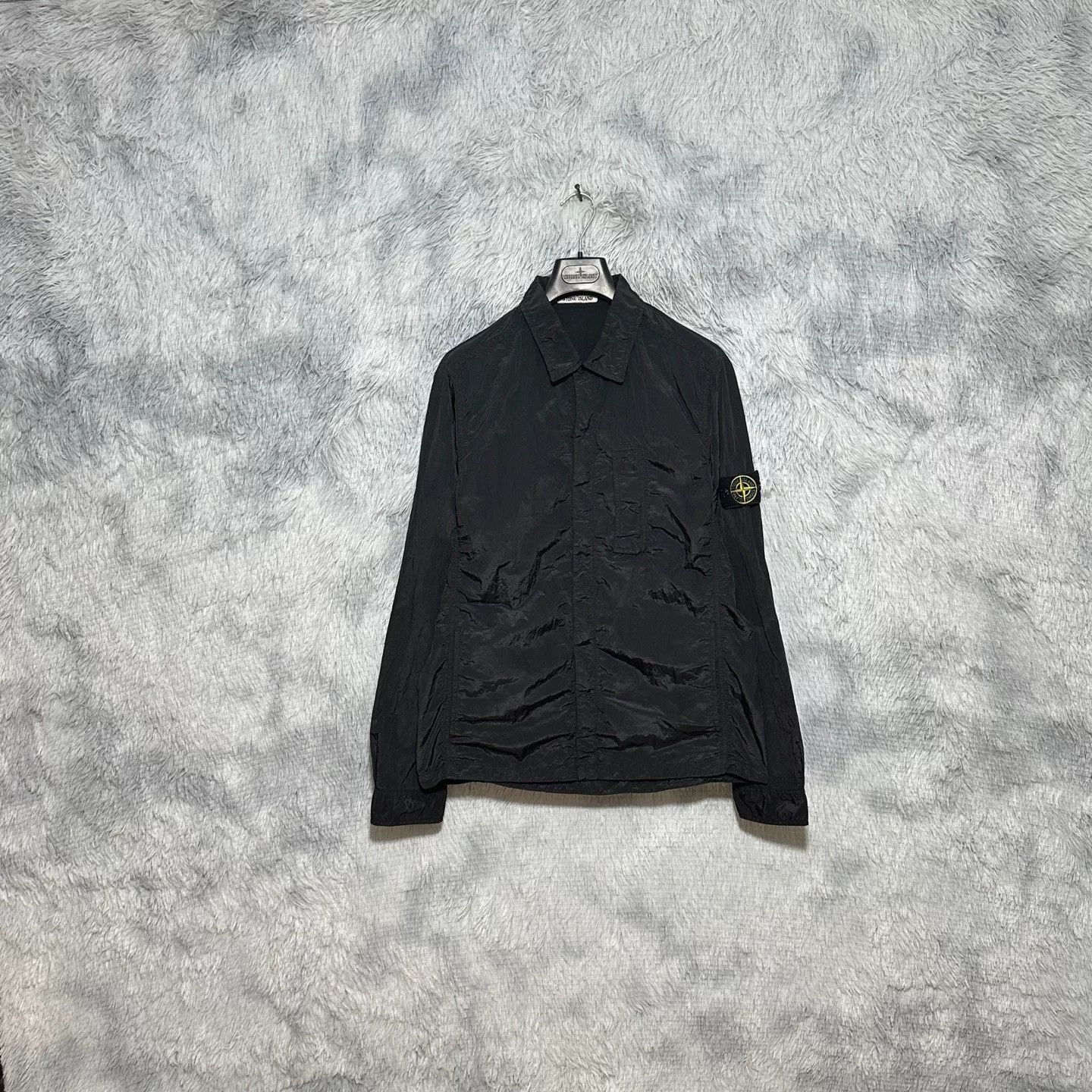 Stone Island stone island black metallic nylon jacket Size US L / EU 52-54 / 3 - 1 Thumbnail
