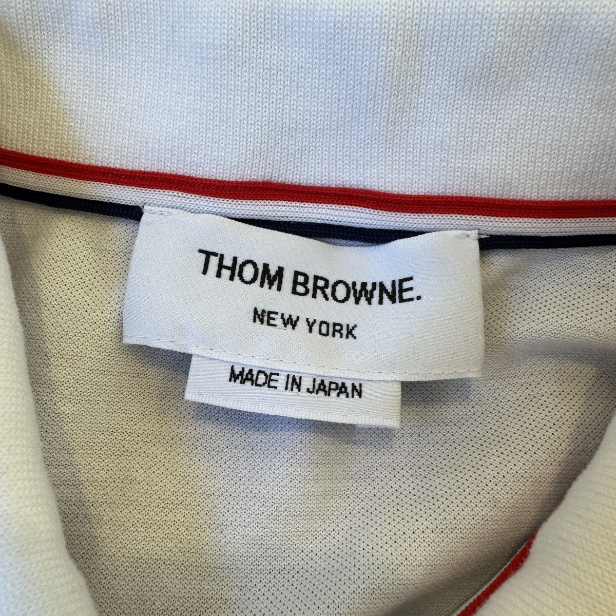 Thom Browne Thom Browne Pique Polo RWB Short-Sleeved Size US S / EU 44-46 / 1 - 4 Thumbnail