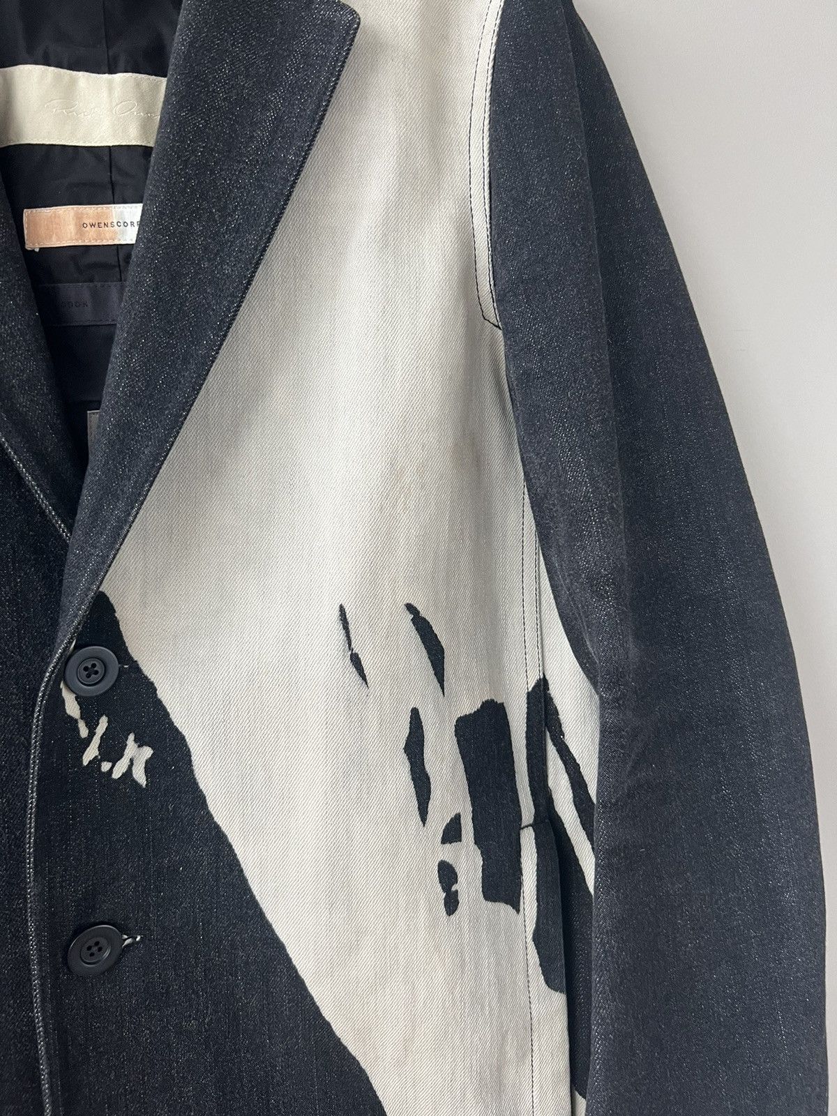 Rick Owens FW16 MASTODON Vomit Moreau Denim Coat Size US M / EU 48-50 / 2 - 5 Thumbnail
