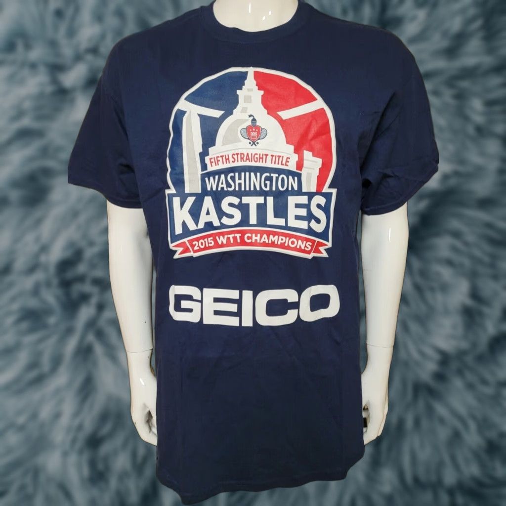 Gildan VINTAGE Washington Kastles WTT World Team Tennis Fifth Straight Champions T Shirt XL NEW Size US XL / EU 56 / 4 - 1 Thumbnail
