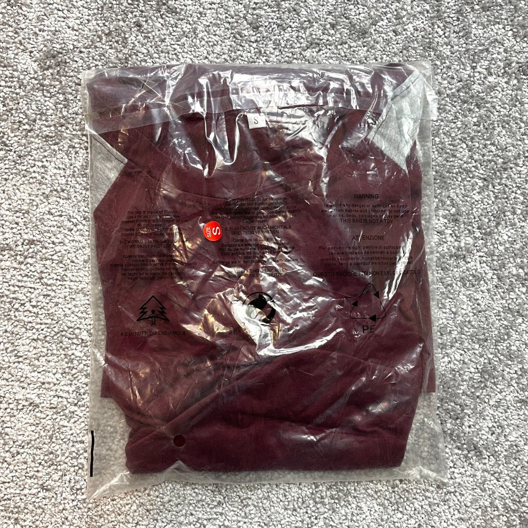 Vintage Unbranded Shirt Dress T Shirt Dress Womens Small Dark Red Maroon Short Sleeve New Size S / US 4 / IT 40 - 2 Thumbnail