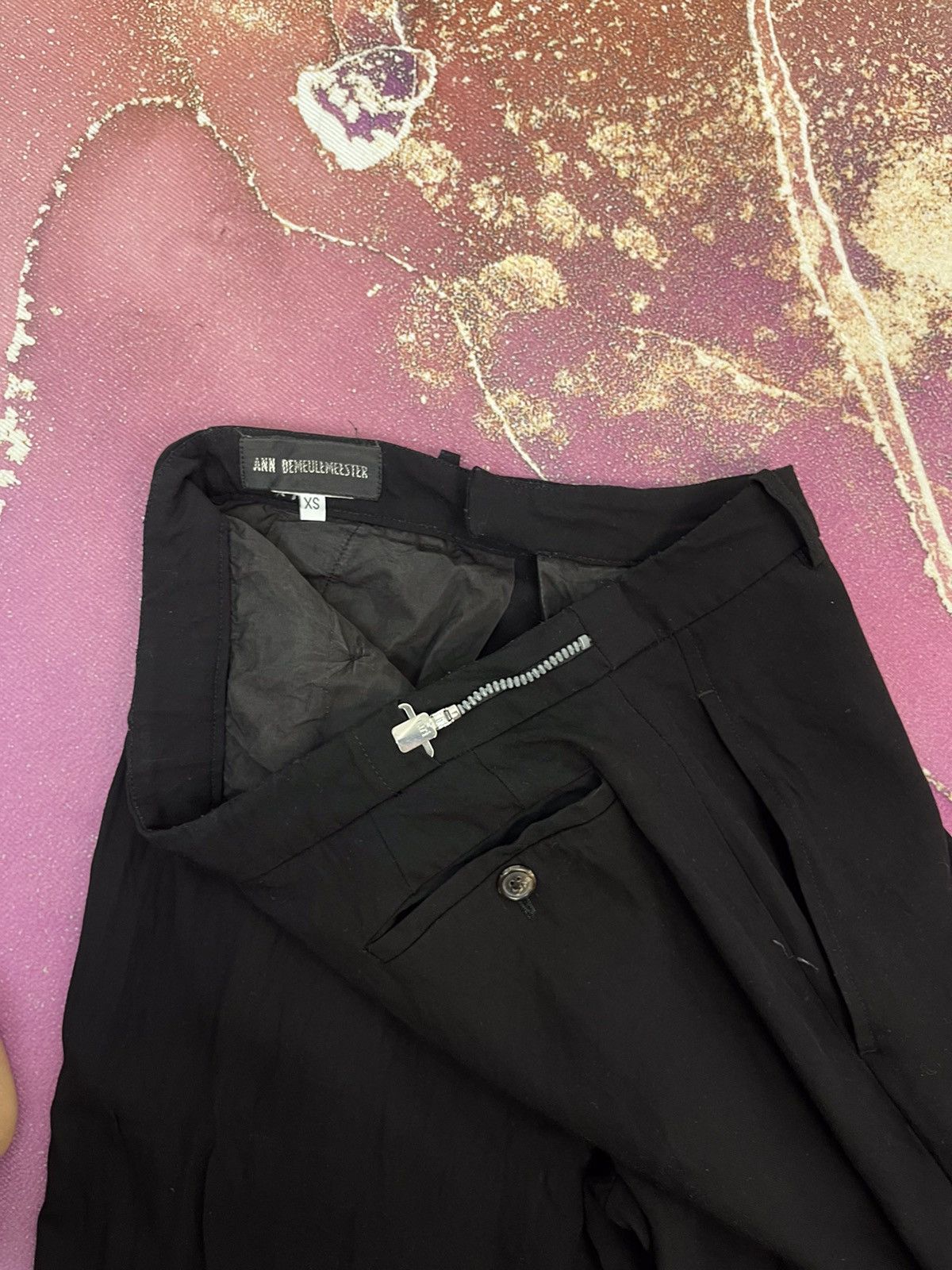 Ann Demeulemeester Ann Demeulemeester Wideleg Adjustable Waist Pants Size US 30 / EU 46 - 8 Thumbnail