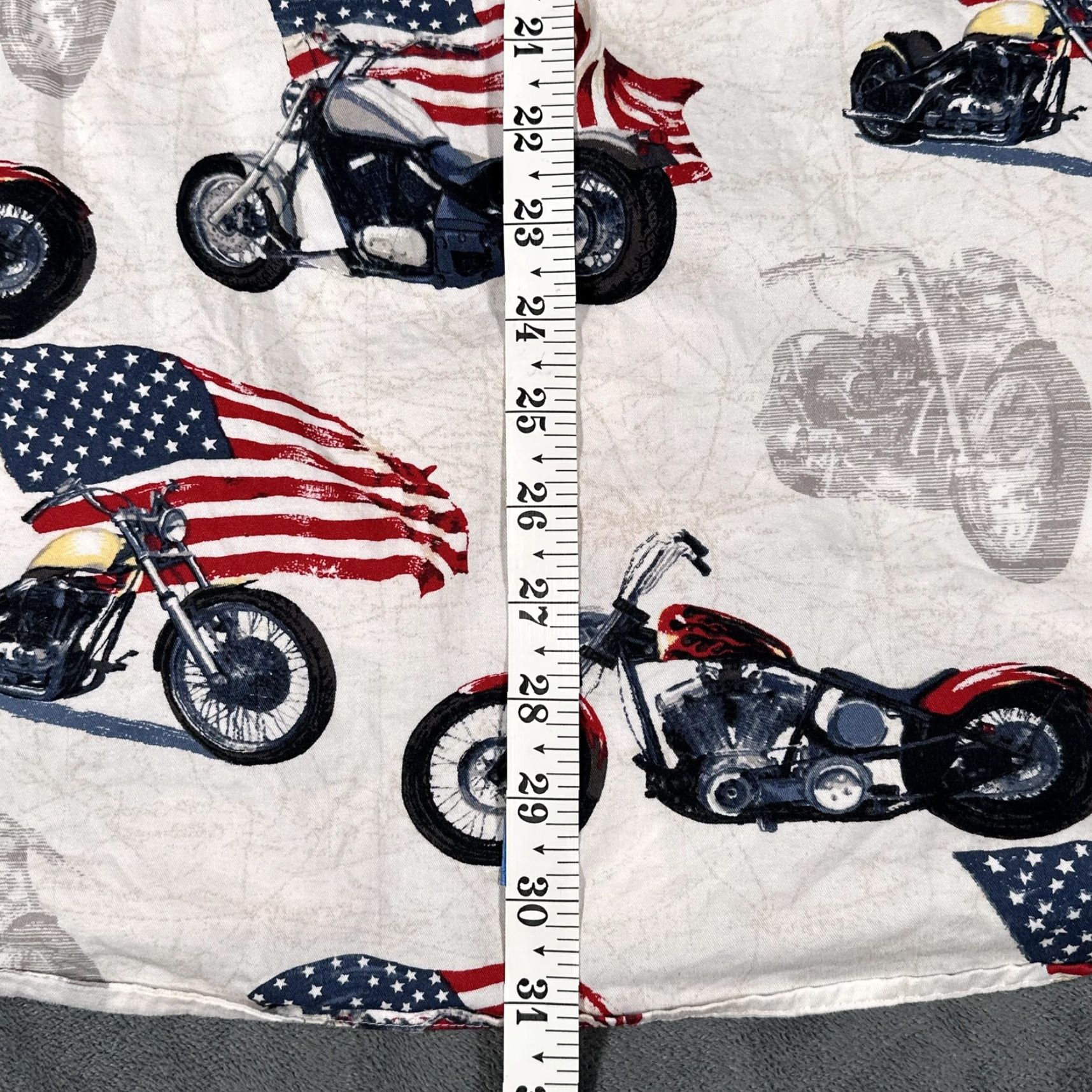Vintage Clearwater Outfitters Shirt Mens Large White USA Flag Motorcycle Print Patriotic Size US L / EU 52-54 / 3 - 7 Thumbnail