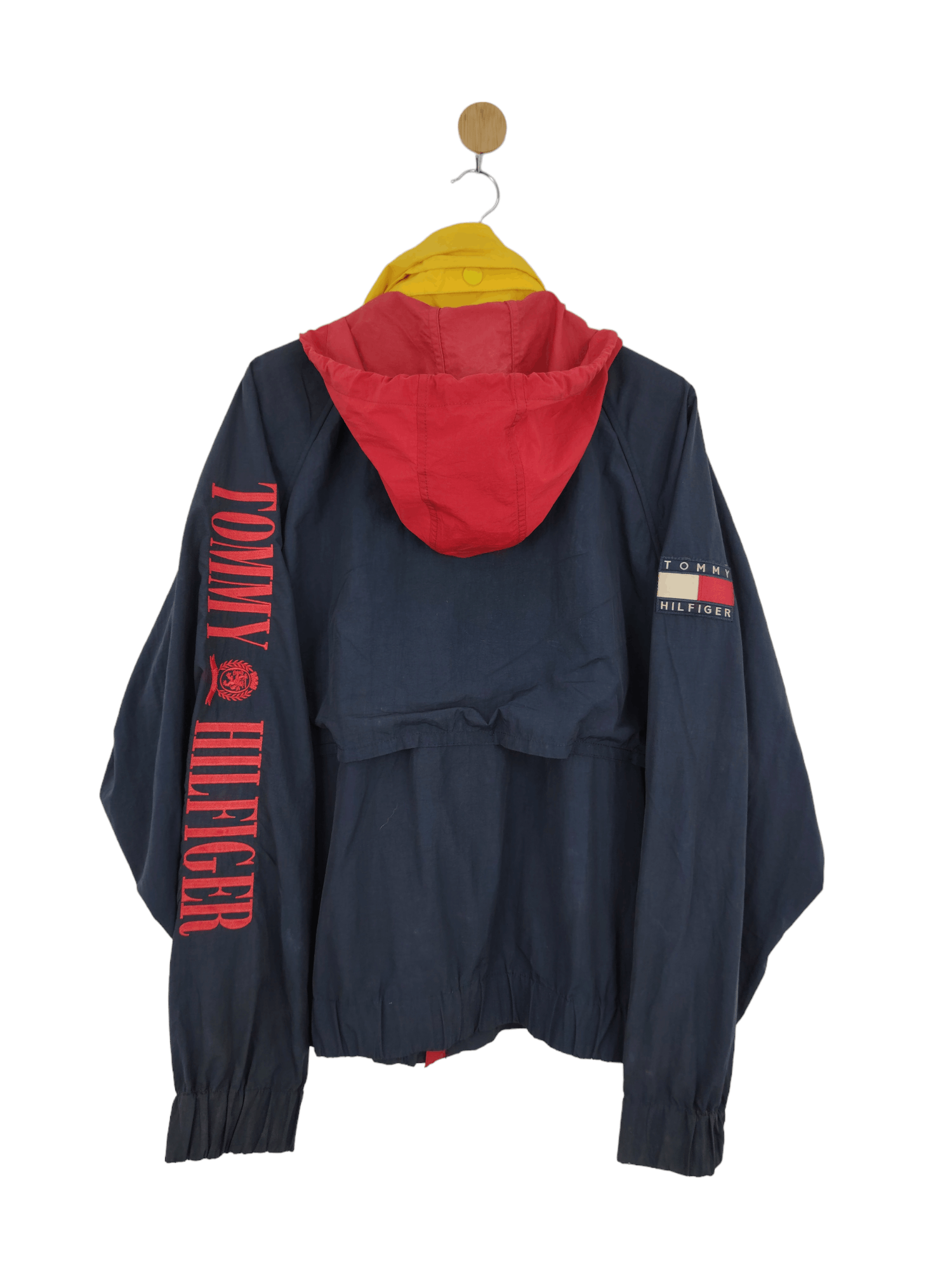 Tommy Hilfiger × Vintage Vintage Tommy Hilfiger Light Zipper Jacket with Hoodie Size US L / EU 52-54 / 3 - 3 Thumbnail
