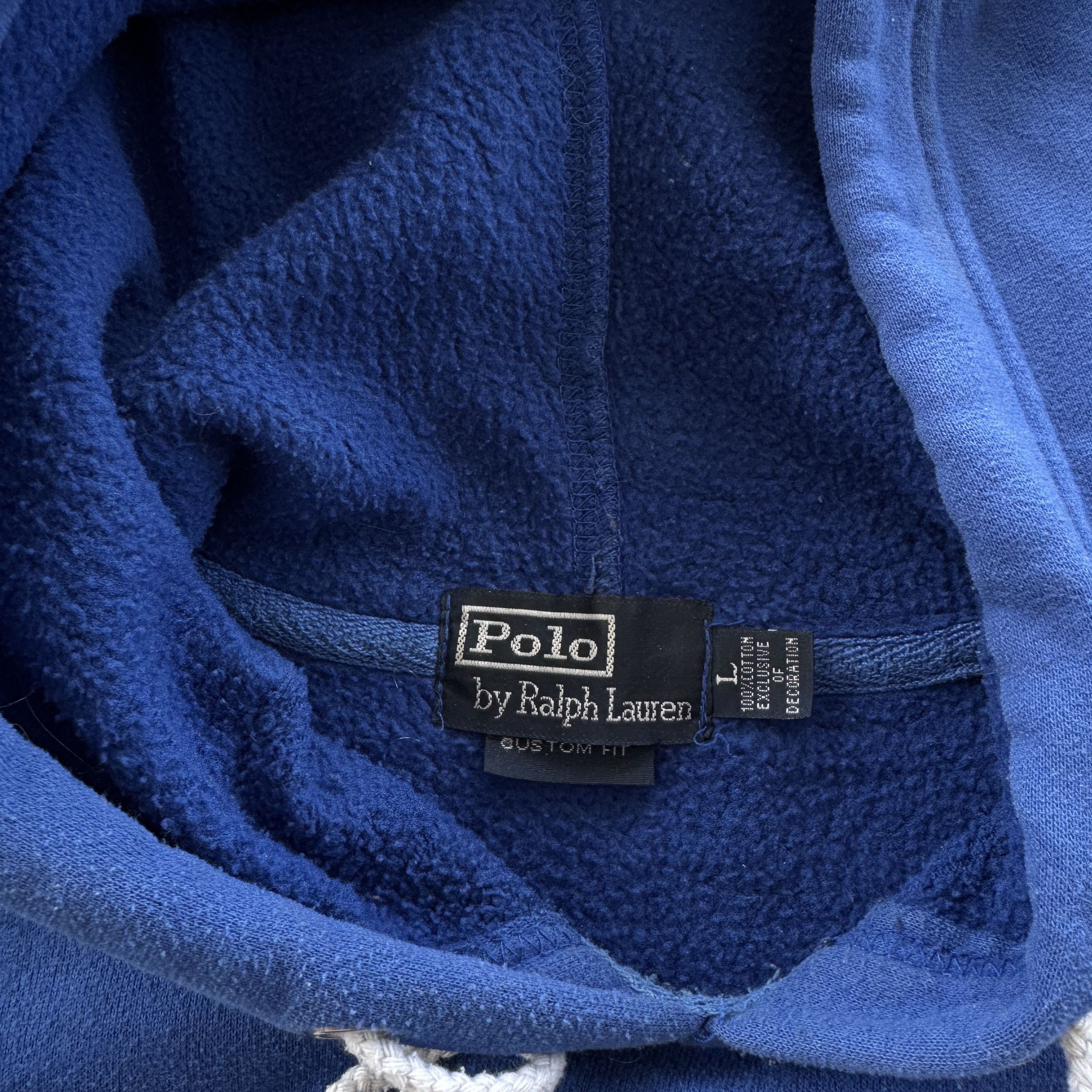 Polo Ralph Lauren Polo Ralph Lauren Yellow Big Pony Blue Hoodie Custom Fit L Size US L / EU 52-54 / 3 - 7 Thumbnail