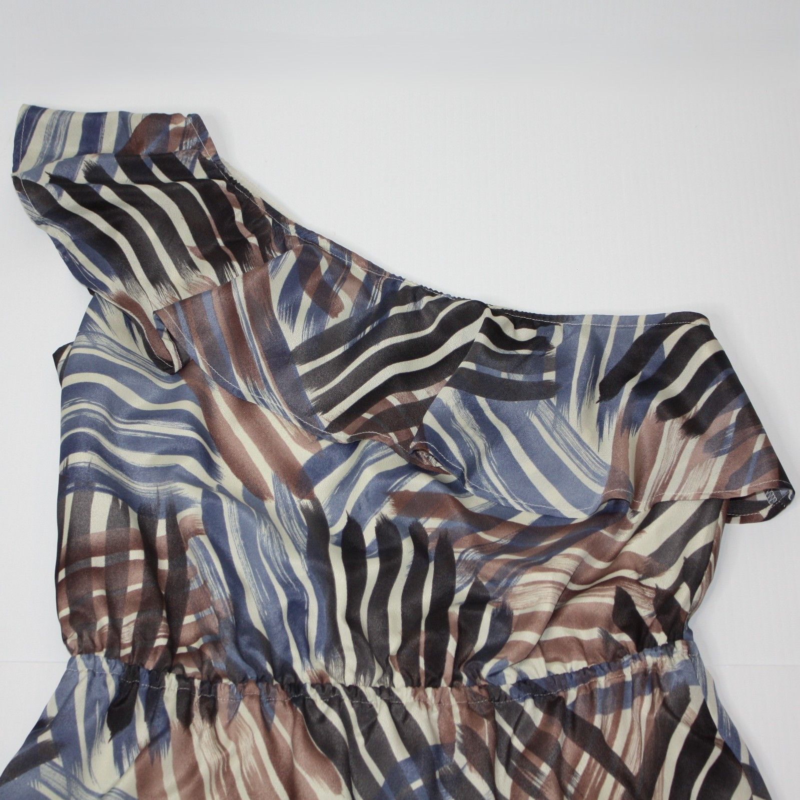 Banana Republic One Shoulder Ruffle Flounce Dress in size US 10 NWOT $99 Size L / US 10 / IT 46 - 6 Thumbnail