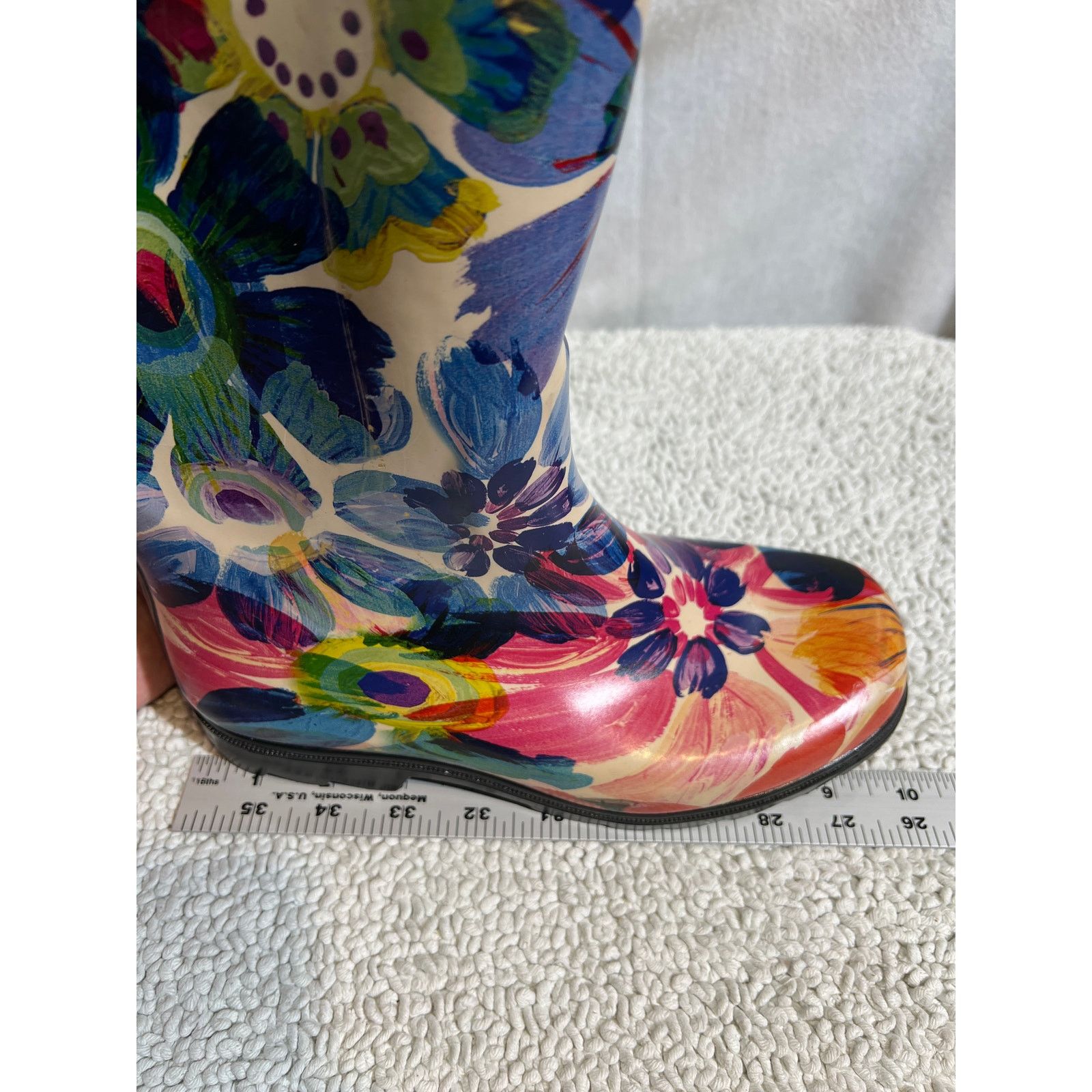 Nomad Nomad T & W Drench Rain Boots Size 8 Rubber Pull On Floral Size US 8 / IT 38 - 10 Thumbnail