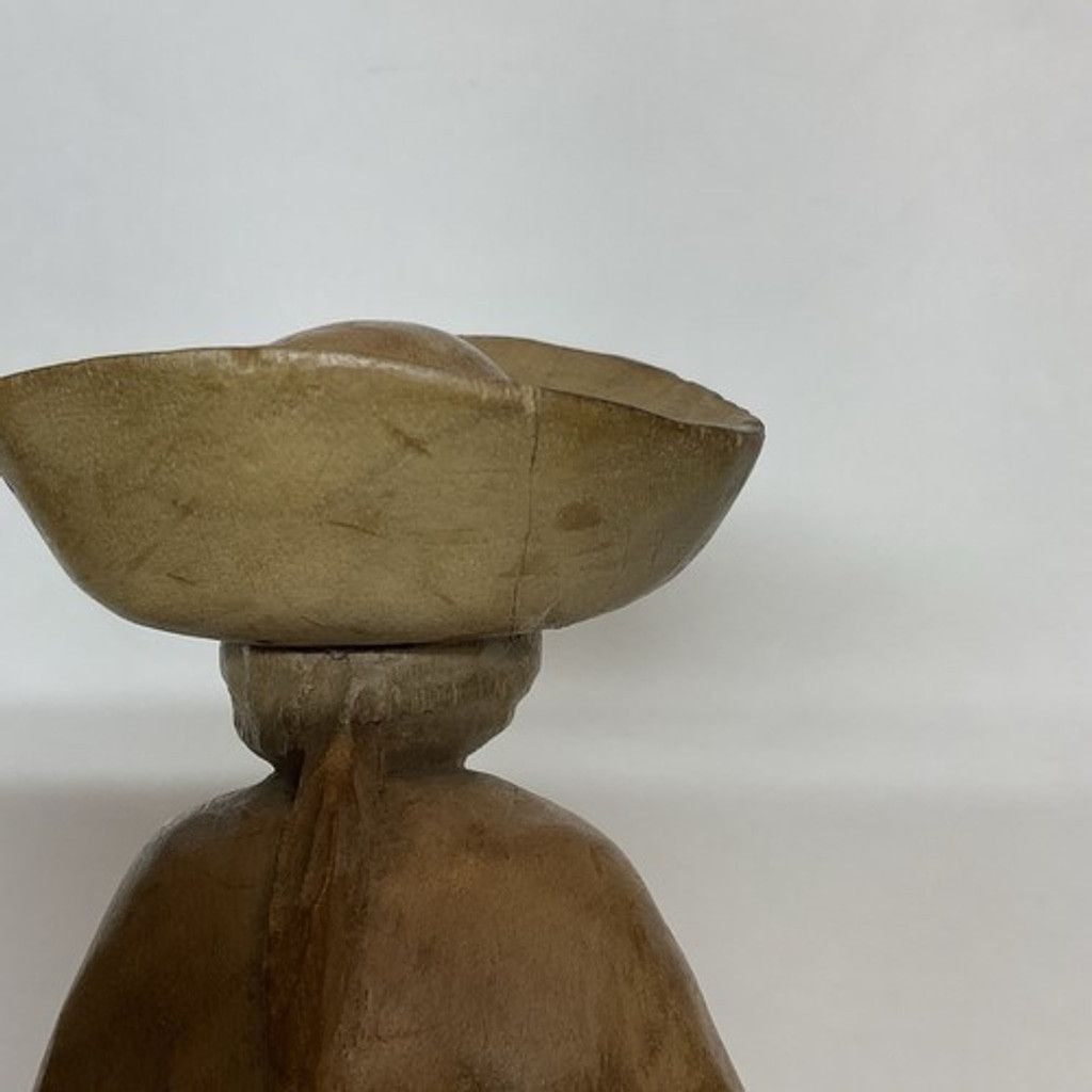 The Unbranded Brand VTG Hand Carved Wood Folk Art Man Colonial Figure 11.6" Size ONE SIZE - 4 Thumbnail