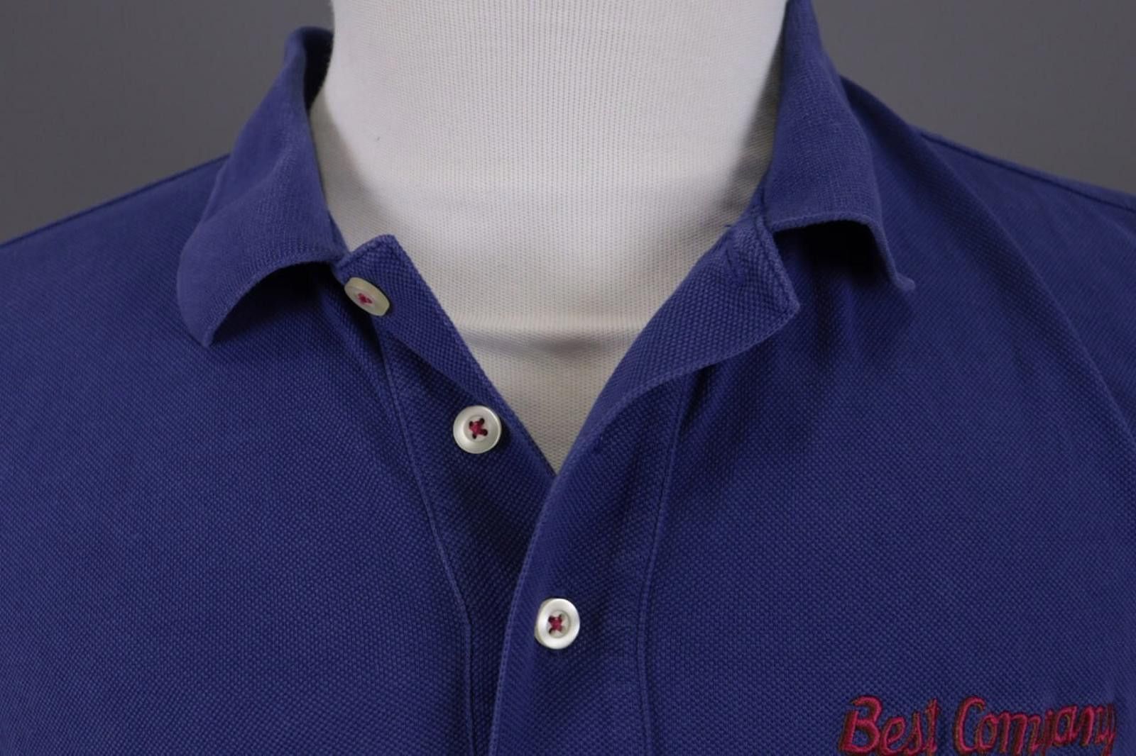 Designer Best Company Olmes Carretti SS19 Blue Polo Shirt Size L Size US L / EU 52-54 / 3 - 5 Thumbnail