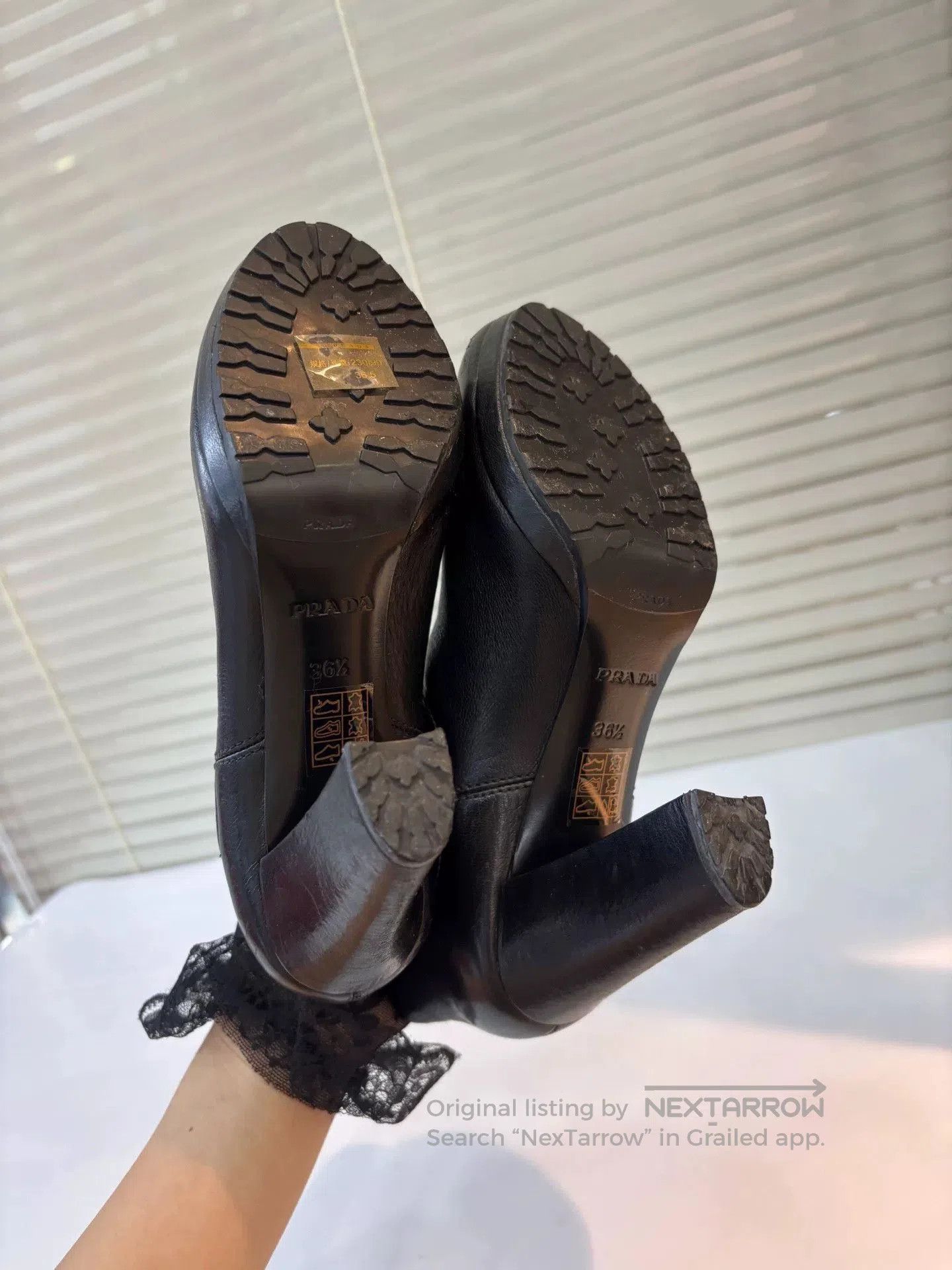 Prada Prada Black Leather Ankle Boots. Size US 5.5 / IT 35.5 - 3 Thumbnail