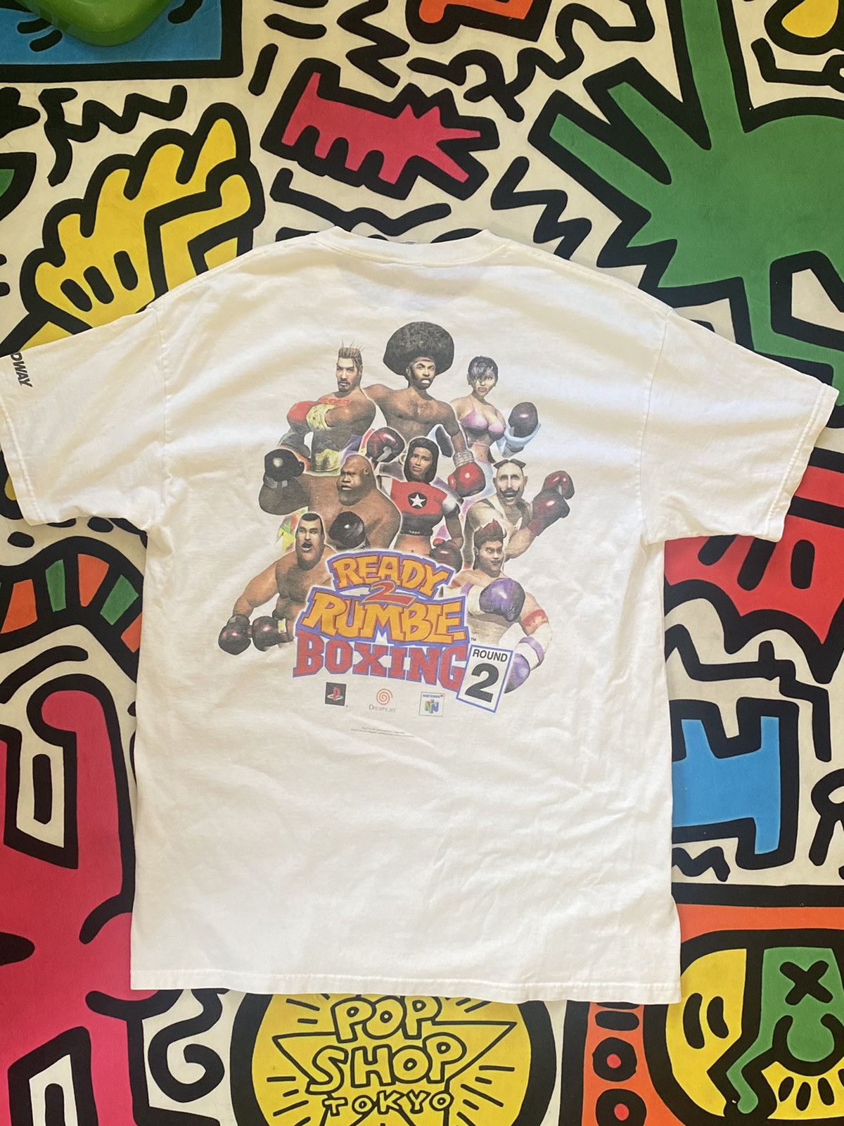 image of Nintendo x Vintage Ready 2 Rumble Boxing Shirt in White, Men's (Size XL)