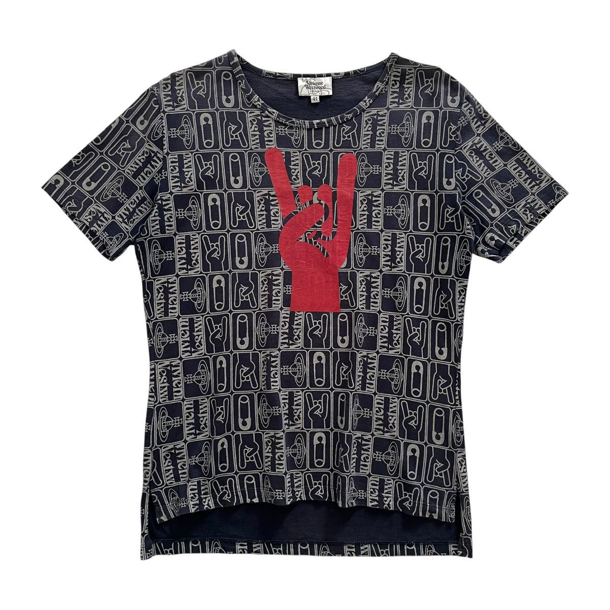 Vivienne Westwood Viviene Westwood Overprint Metal Hand Tee Size US M / EU 48-50 / 2 - 1 Thumbnail