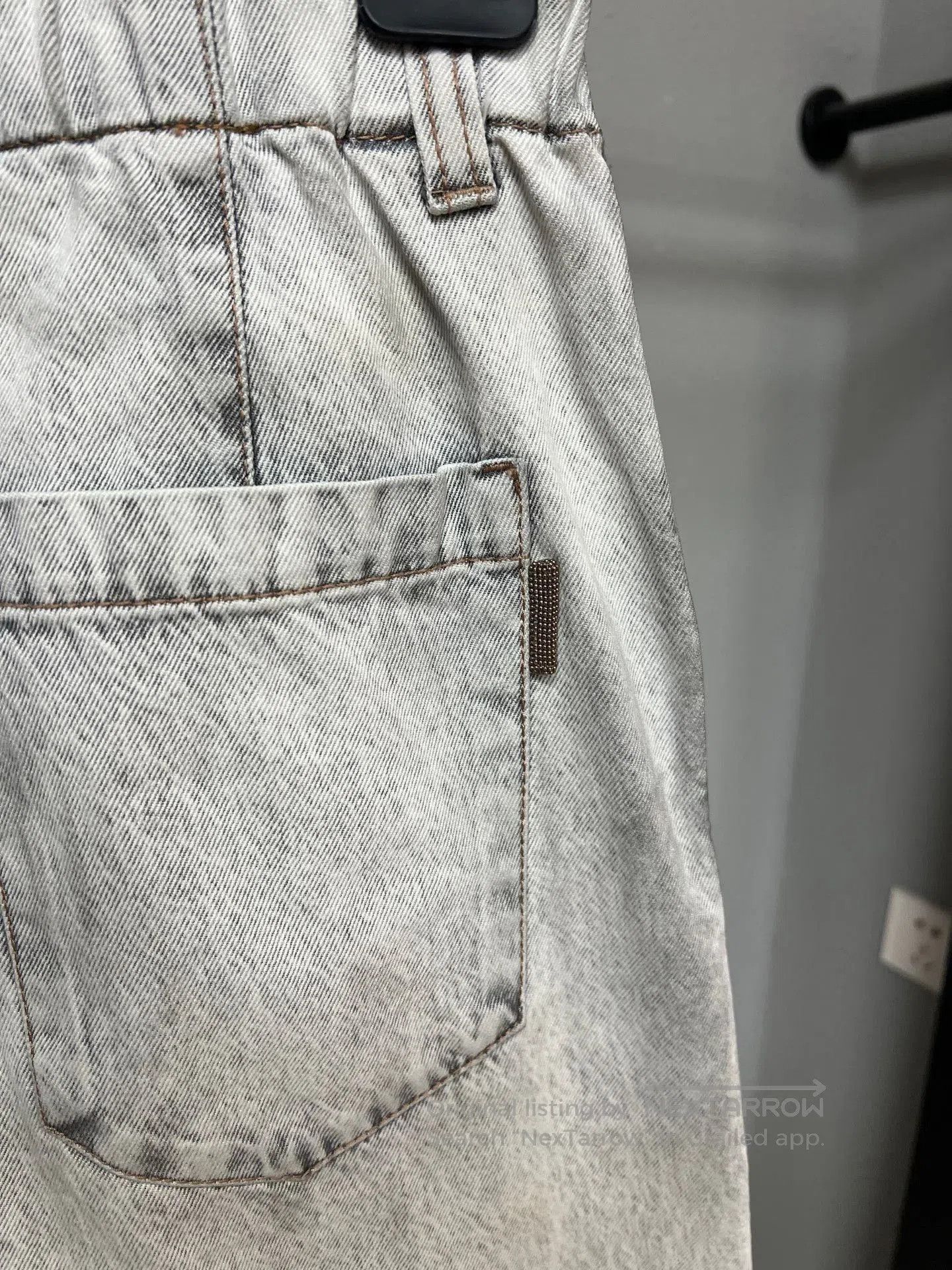 Brunello Cucinelli Brunello Cucinelli Beaded Jeans. Size 37" - 3 Thumbnail