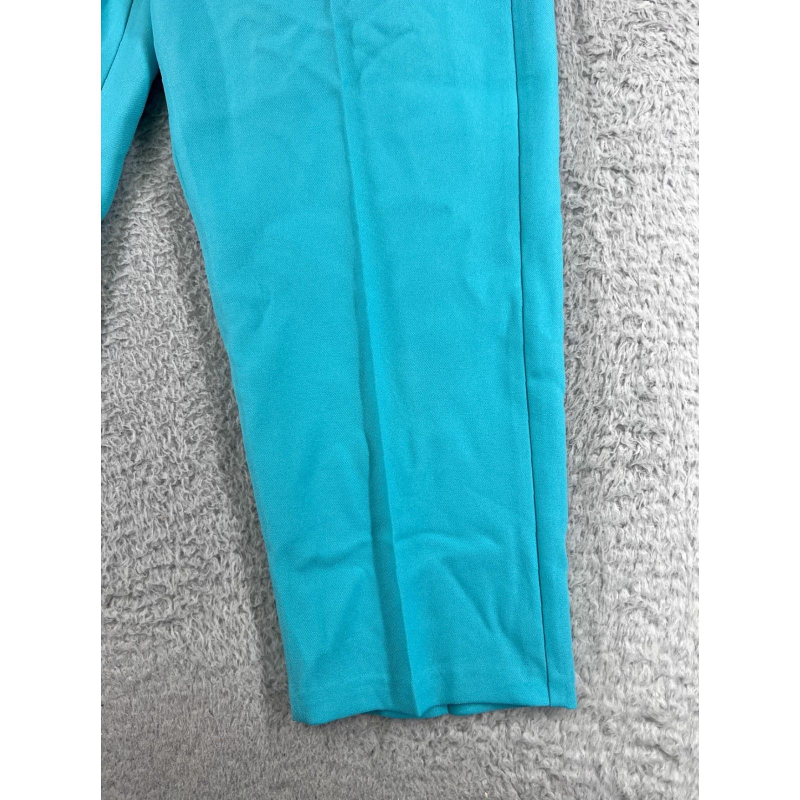 Vintage VINTAGE Laurente Pants Womens 36 Blue Elastic Waist Pull On 100% Polyester USA Size 25" / US 0 / IT 36 - 4 Thumbnail