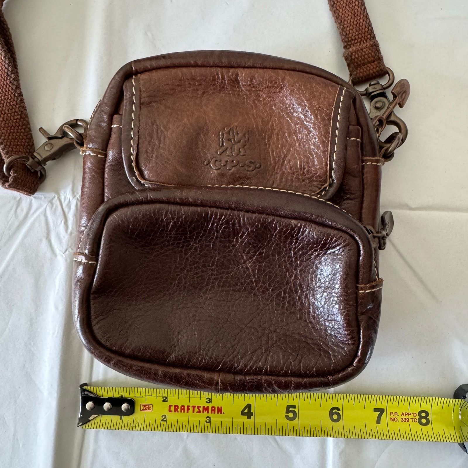 Other CPS Leather Mini Crossbody Convertible Belt Bag Purse Brown Size ONE SIZE - 7 Thumbnail