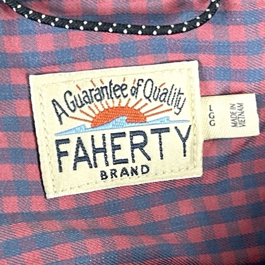 Faherty Faherty The Movement Shirt Plaid Red Blue Cotton Nylon Blend Button-Front Long Sleeve Casual Mens L Size US L / EU 52-54 / 3 - 3 Thumbnail