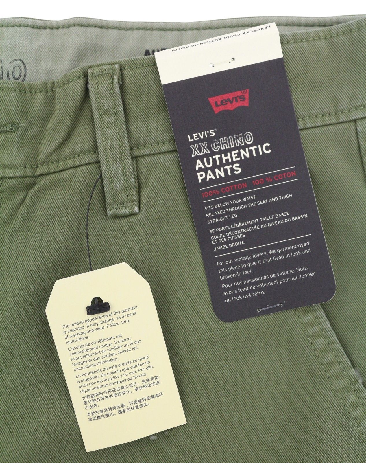 Levi's XX CHINO W29/L32 Khaki Standard Fit Trousers 87048 Size US 29 - 9 Thumbnail