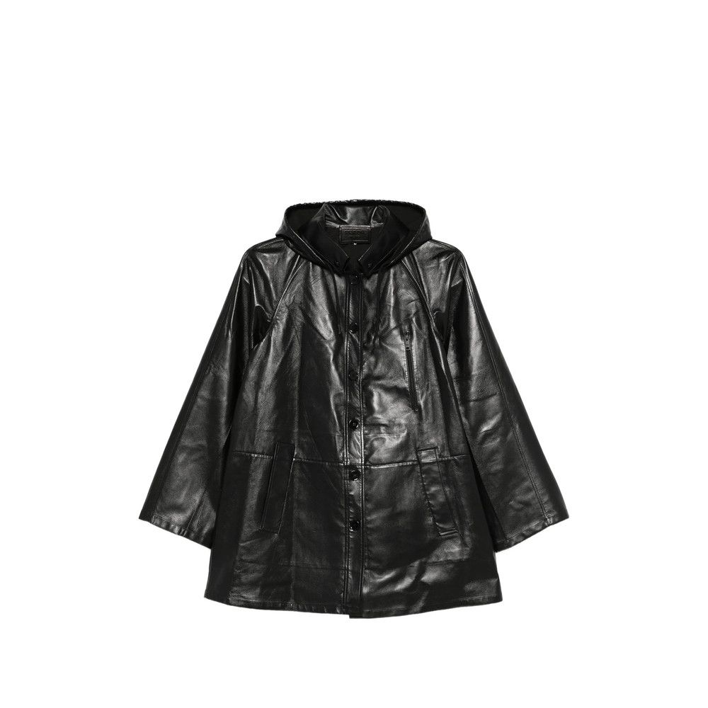 Prada Prada BLACK Jackets - Leather Jackets Size S / US 4 / IT 40 - 1 Thumbnail