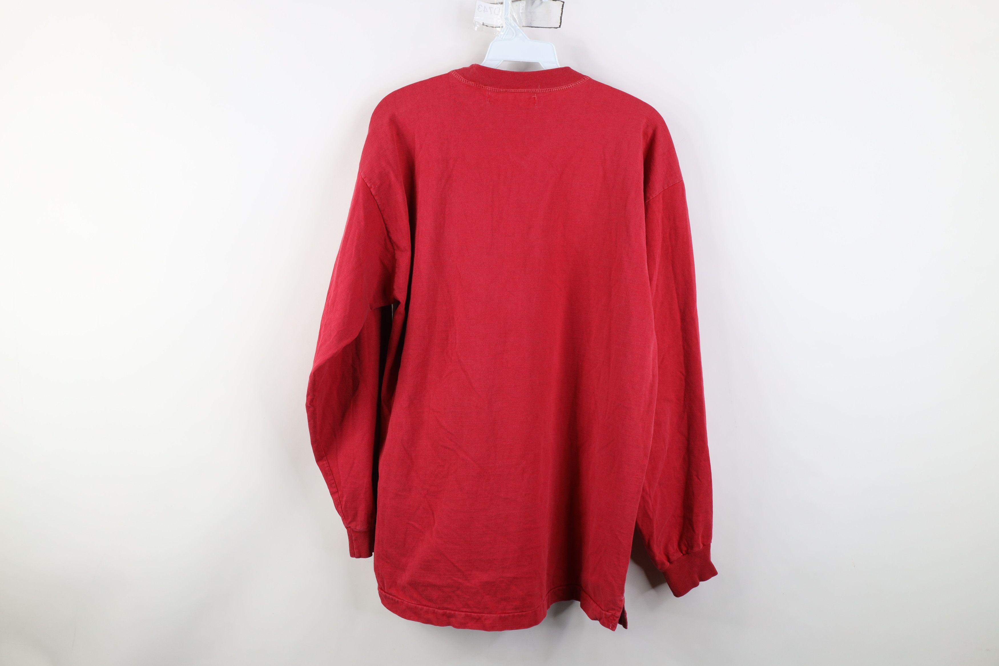 Vintage Vintage 90s Streetwear Blank Long Sleeve Henley T-Shirt Size US L / EU 52-54 / 3 - 12 Thumbnail