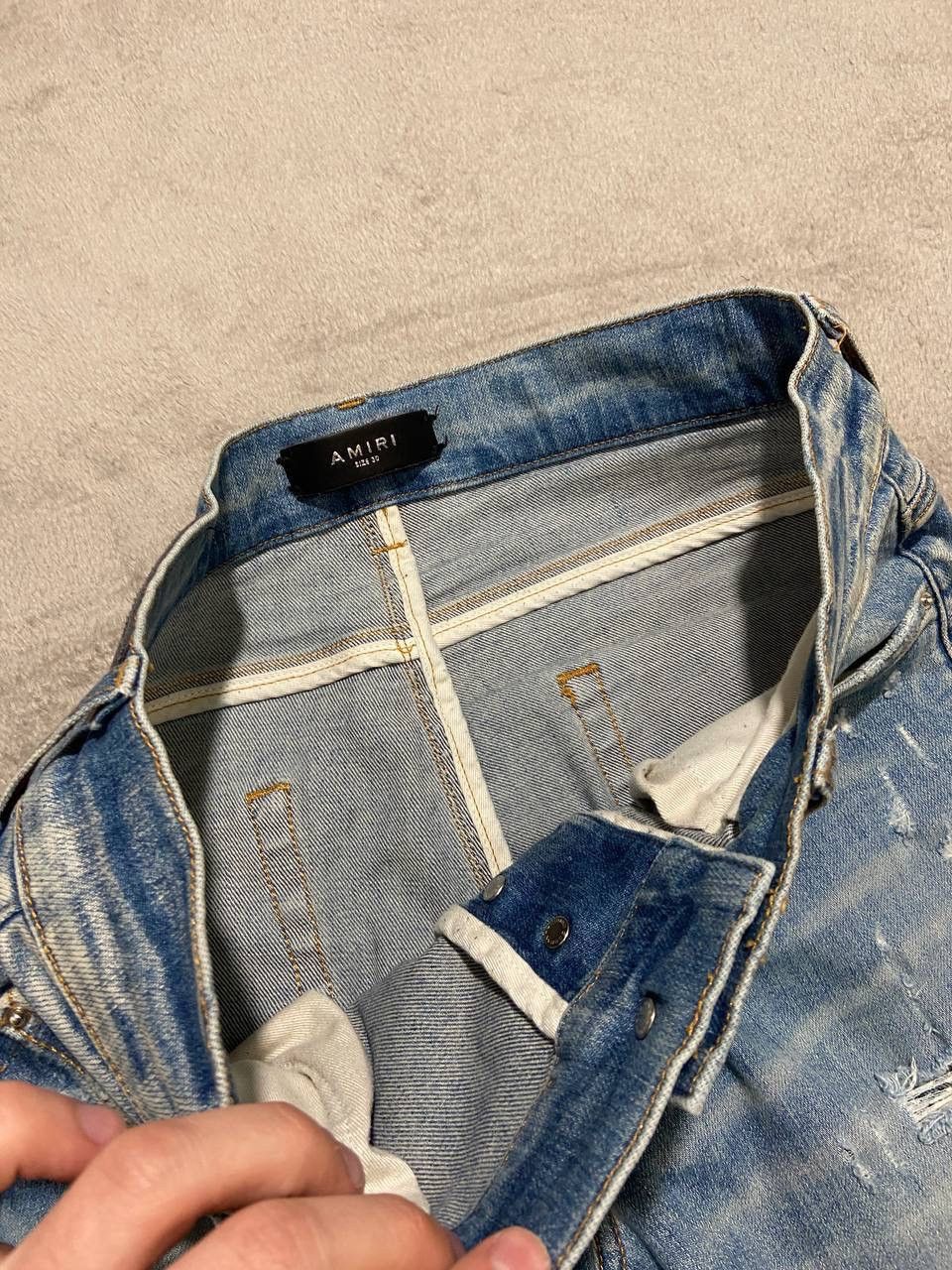 Amiri Amiri Denim Logo Applique Jeans Size US 30 / EU 46 - 8 Thumbnail