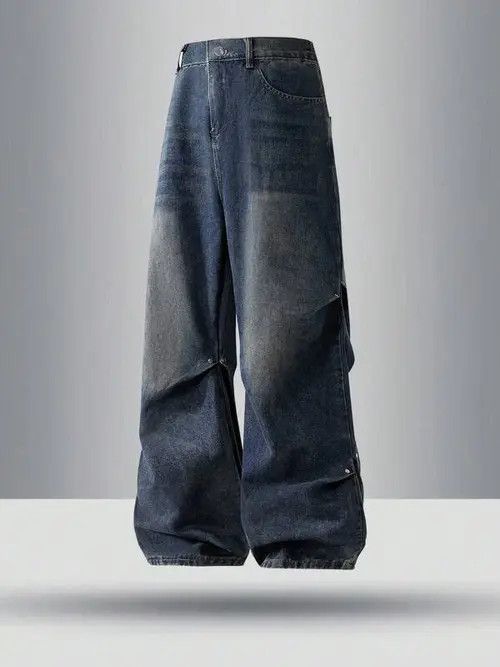 Jean VINTAGE washed retro 90s denim jeans Size US 32 / EU 48 - 1 Thumbnail