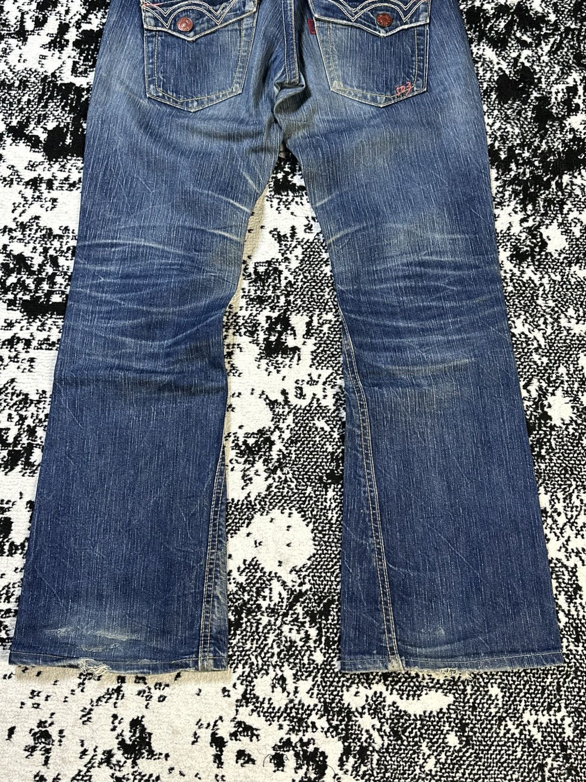Hysteric Glamour Flare Edwin Blue Trip 503 Washed Denim Size US 28 / EU 44 - 11 Thumbnail