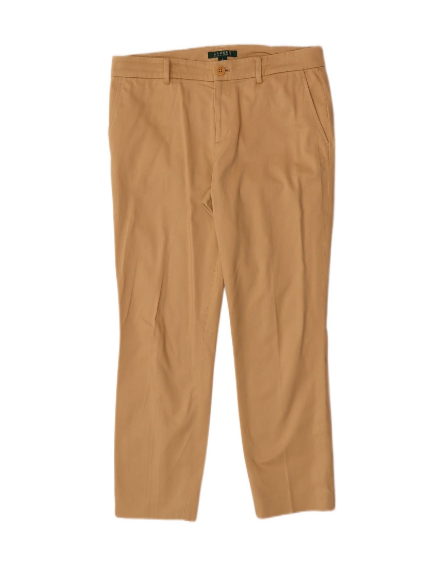 Ralph Lauren Womens Slim Fit Chino Trousers US 6 Medium W32 L26 Beige Size 26" / US 2 / IT 38 - 1 Thumbnail