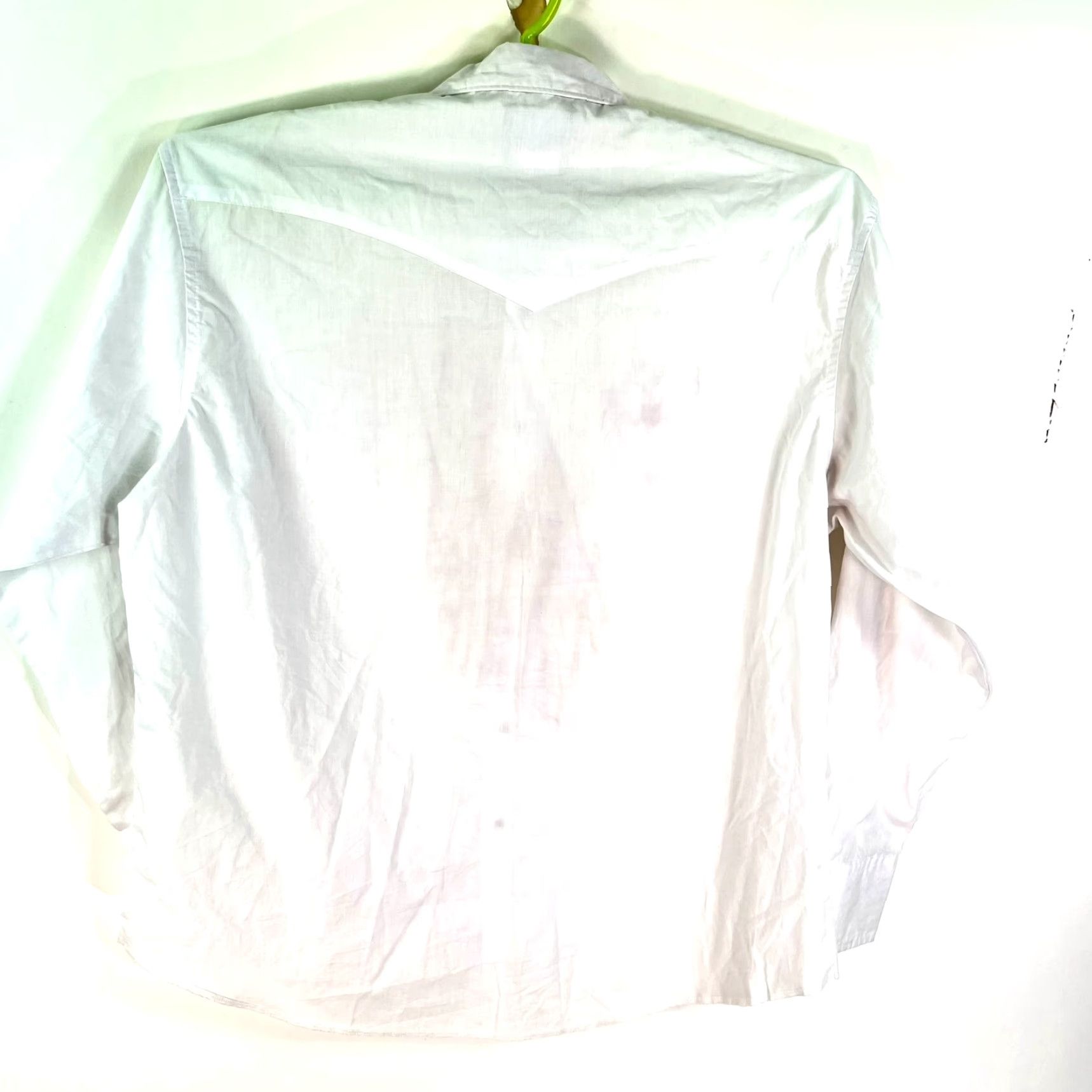 Wrangler Wrangler Western Fashion Pearl Snap Shirt Mens XL White Long Sleeve Size US XL / EU 56 / 4 - 6 Thumbnail