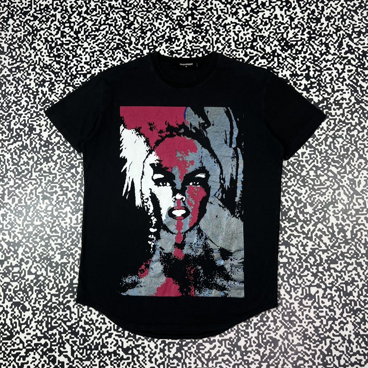 Vintage Y2K Dsquared2 Pop Art Style Face Luxury Faded Tshirt