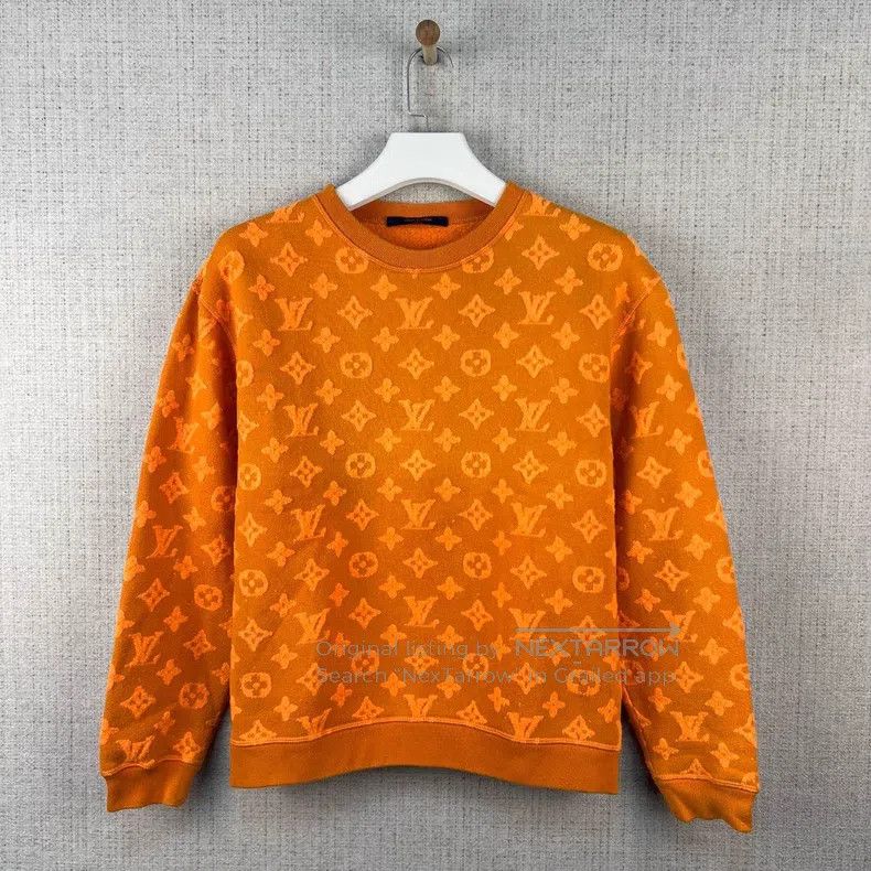 Louis Vuitton Louis Vuitton Full Logo jacquard and velvet crew neck swea Size US S / EU 44-46 / 1 - 1 Thumbnail