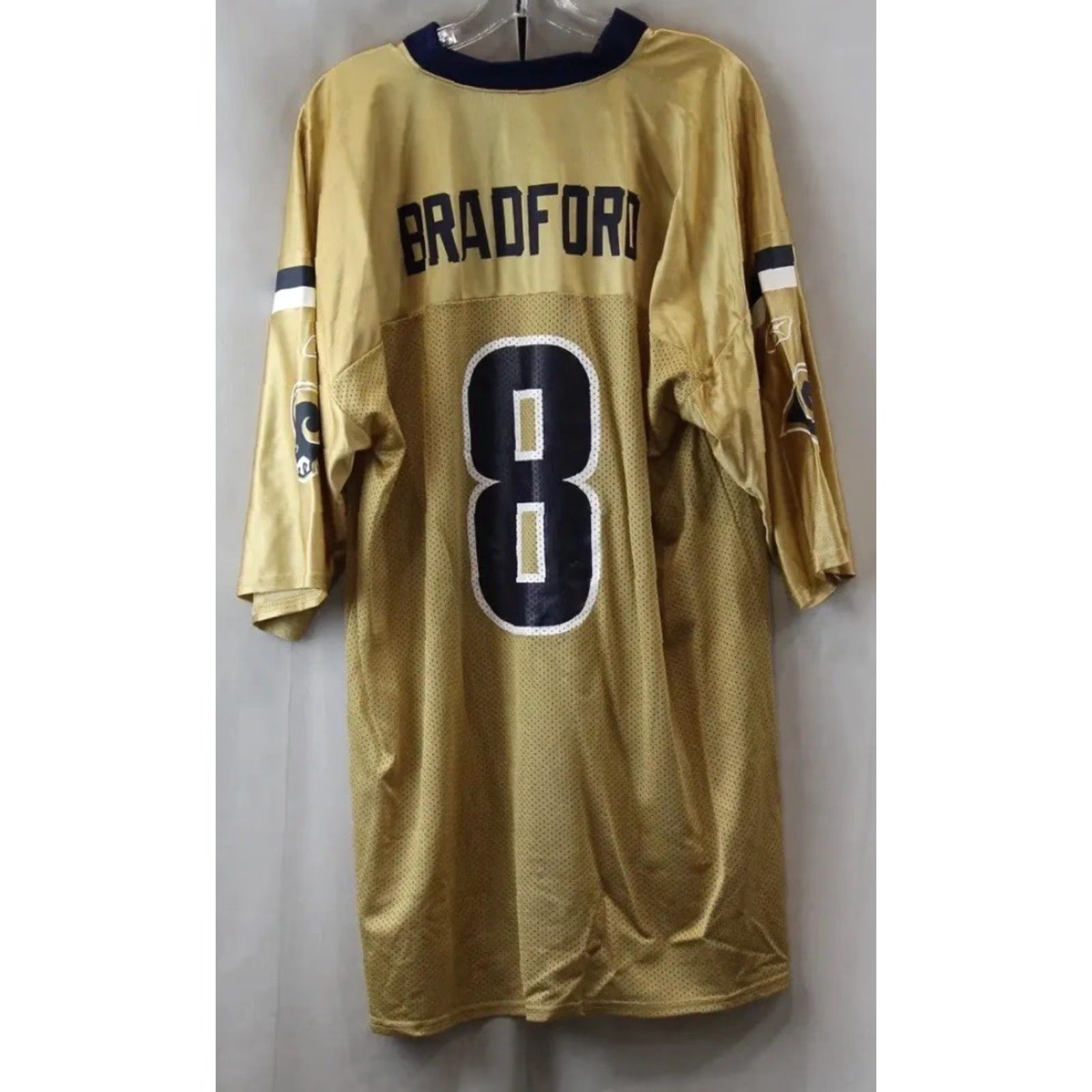 NFL Reebok NFL Jersey Men's L.A. St. Louis Rams #8 Sam Bradford Football XL Gold Size US XL / EU 56 / 4 - 2 Thumbnail