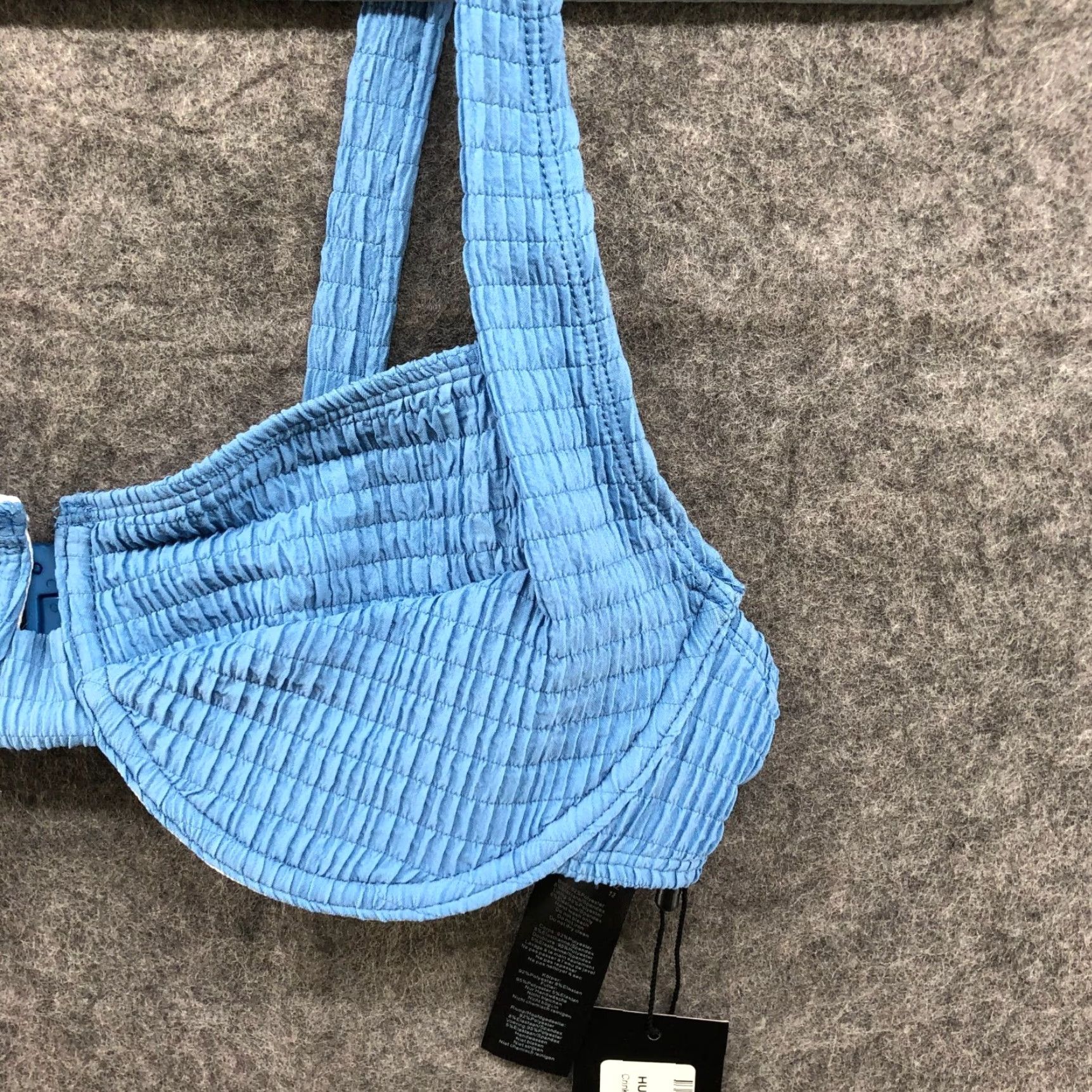 Nasty Gal NWT Nasty Gal Bikini Top Balconette Underwire Unpadded Light Blue Size 8 (M) Bra Top Women Size M / US 6-8 / IT 42-44 - 3 Thumbnail