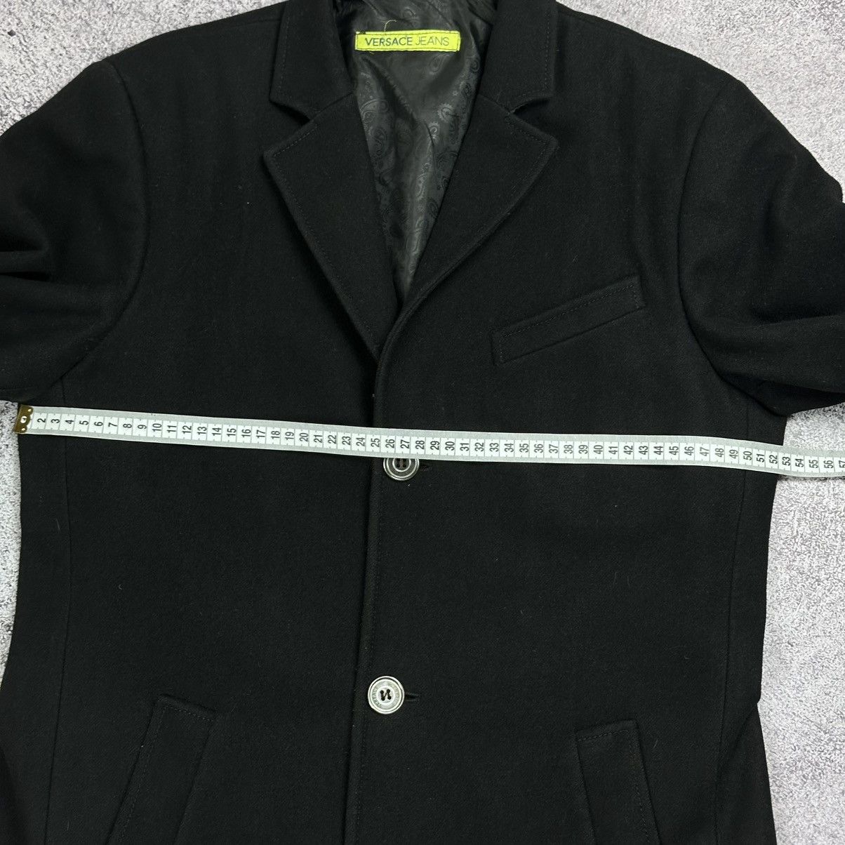 Versace Jeans Couture Vintage Versace Jeans Black Blend Coat Wool Jacket Men US 12 Size US S / EU 44-46 / 1 - 8 Thumbnail