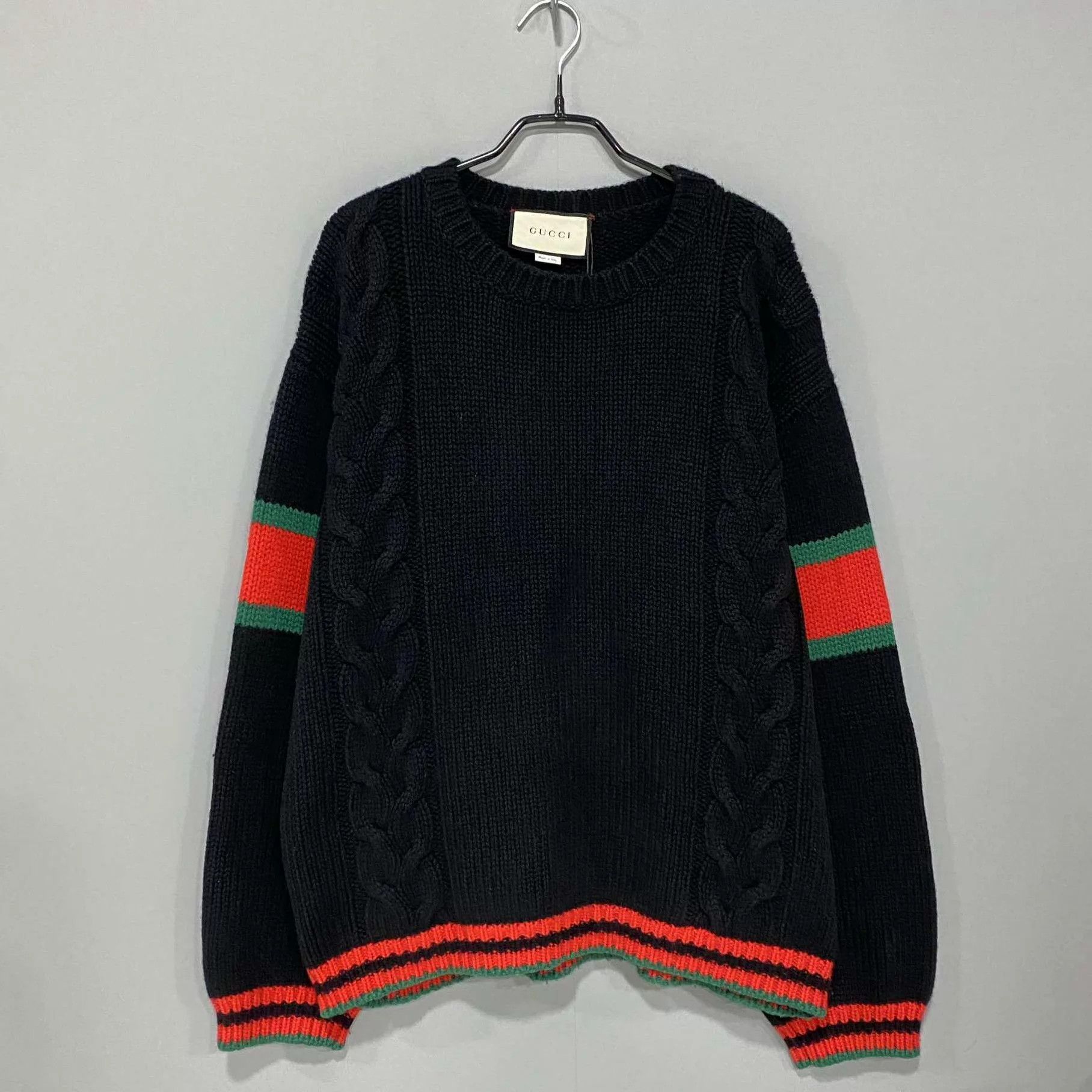 Gucci Gucci Classic Stripe Cable Knit Sweater XL Size US XL / EU 56 / 4 - 1 Thumbnail