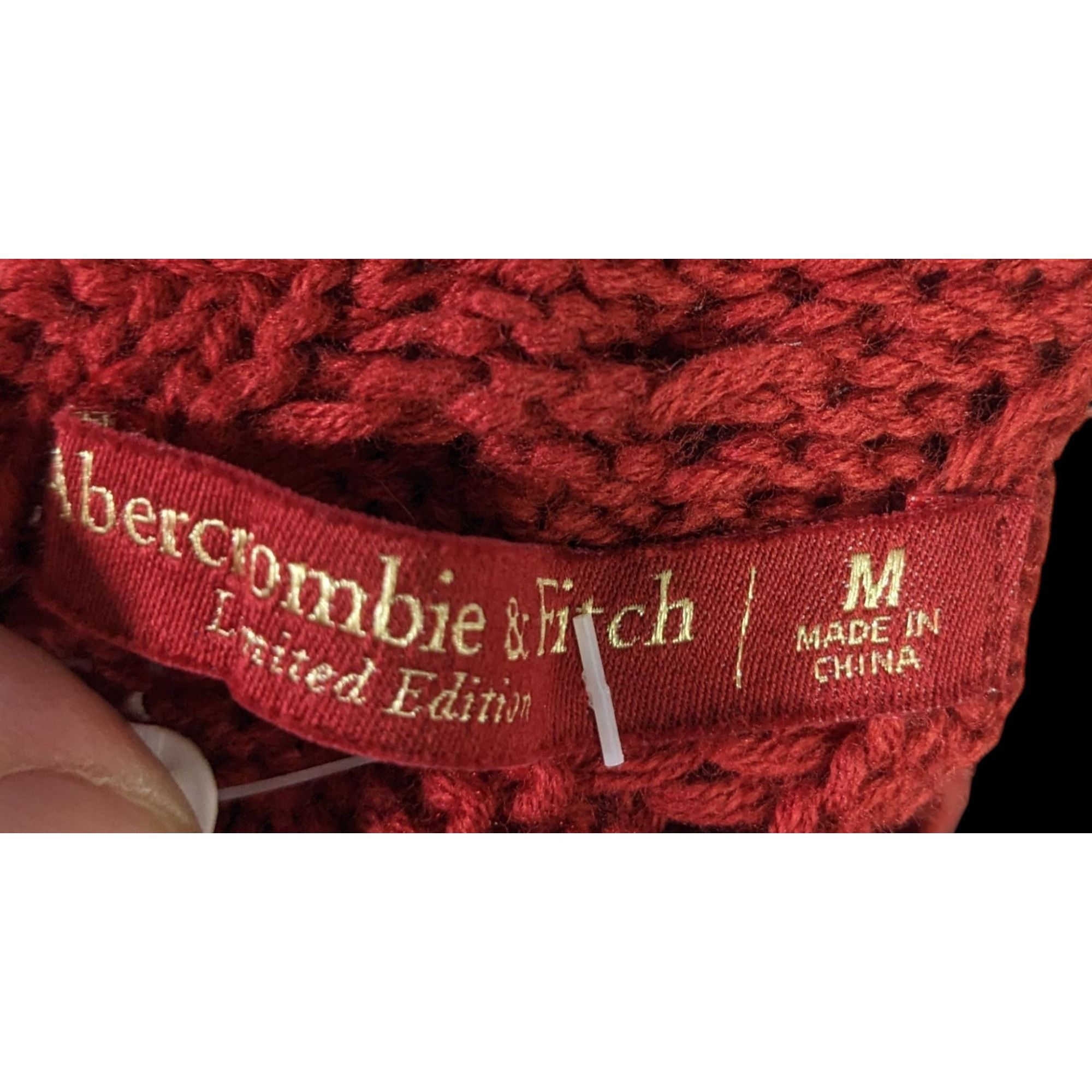 Abercrombie & Fitch Vintage Abercrombie & Fitch Limited Edition Red Cable Knit S Size M / US 6-8 / IT 42-44 - 7 Thumbnail