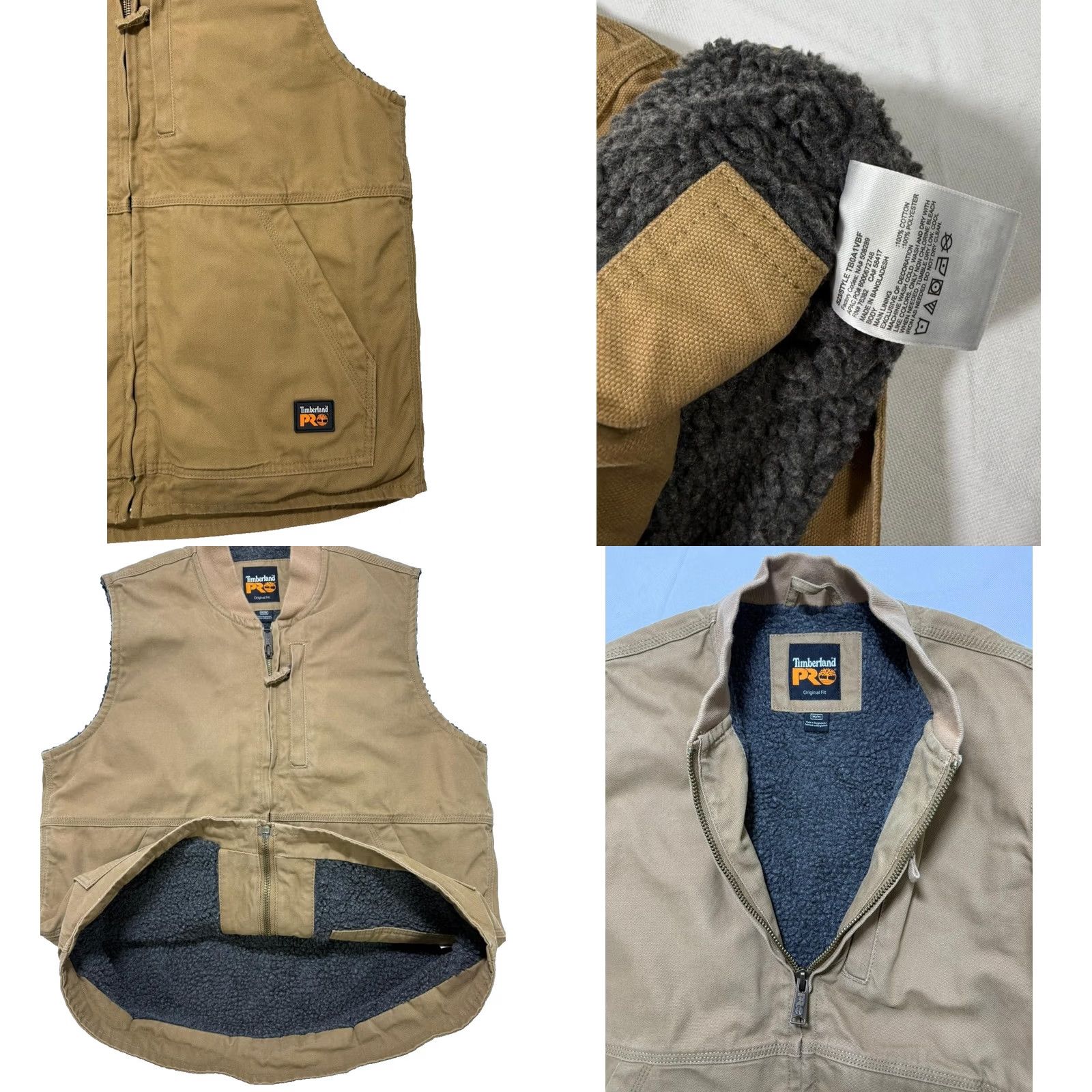 Timberland Timberland Gritman Canvas Vest Brown Lined Zip Outdoor Size M Mens Vest Size US M / EU 48-50 / 2 - 8 Thumbnail