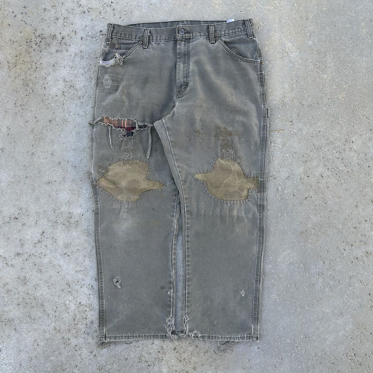Dickies VTG 2000’s Dickies Repaired Patchwork Carpenter Work Pants Size US 34 / EU 50 - 1 Thumbnail