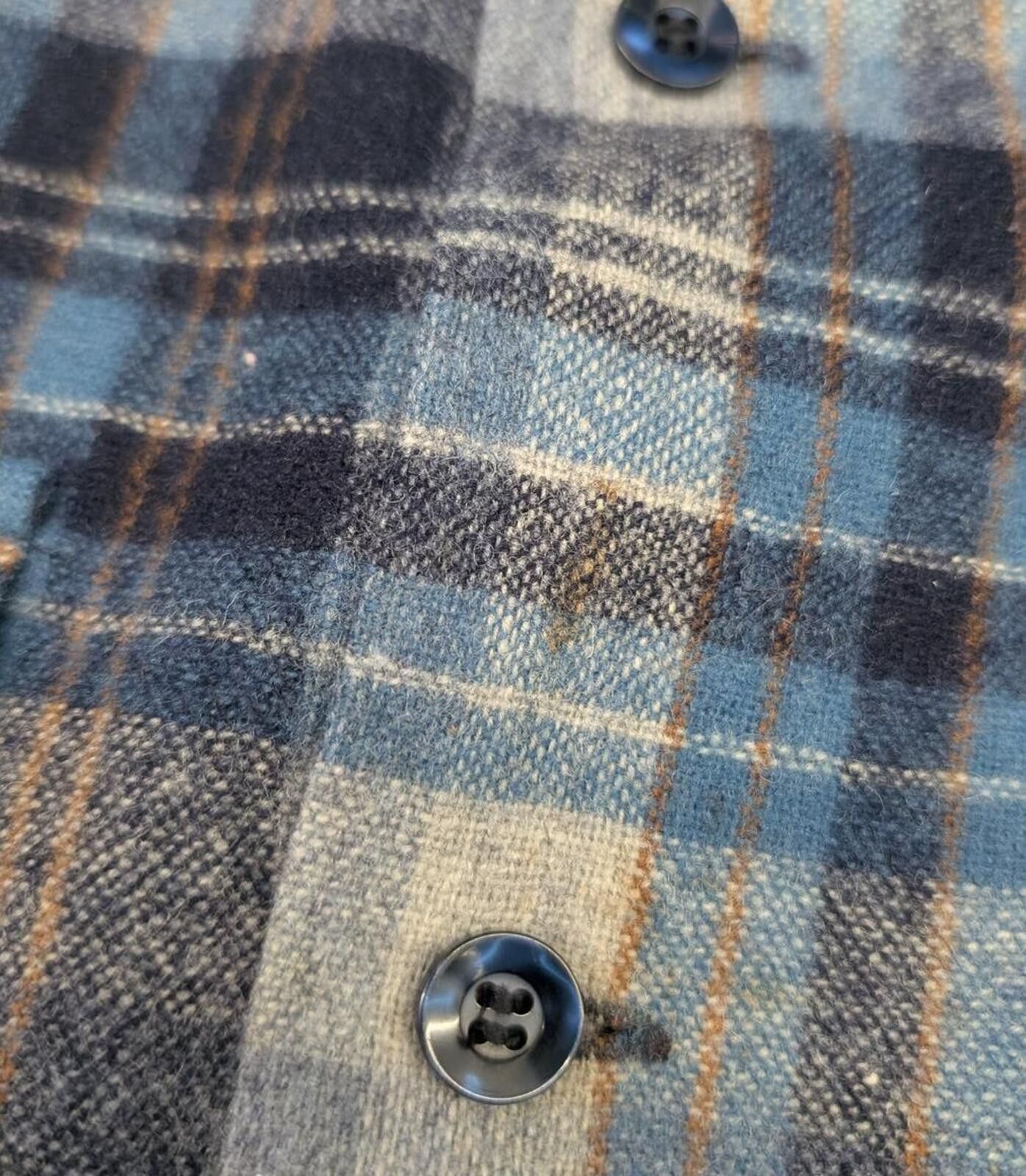 Pendleton Vintage 60s Pendleton Blue and Black Loop Collar Wool Shirt Size US M / EU 48-50 / 2 - 9 Thumbnail