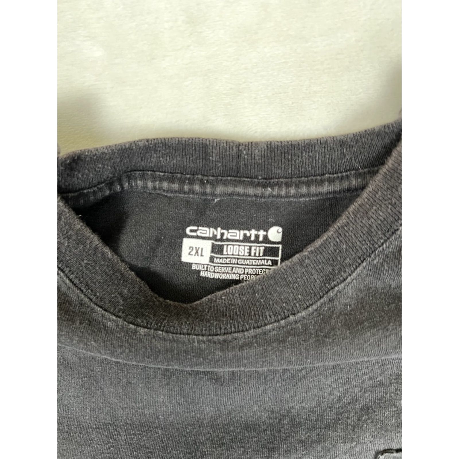 Carhartt VINTAGE Carhartt Black Pocket Tee T-Shirt 2XL Regular Crew Neck Short Sleeve Men K87 Grunge 90s Size US XXL / EU 58 / 5 - 6 Thumbnail