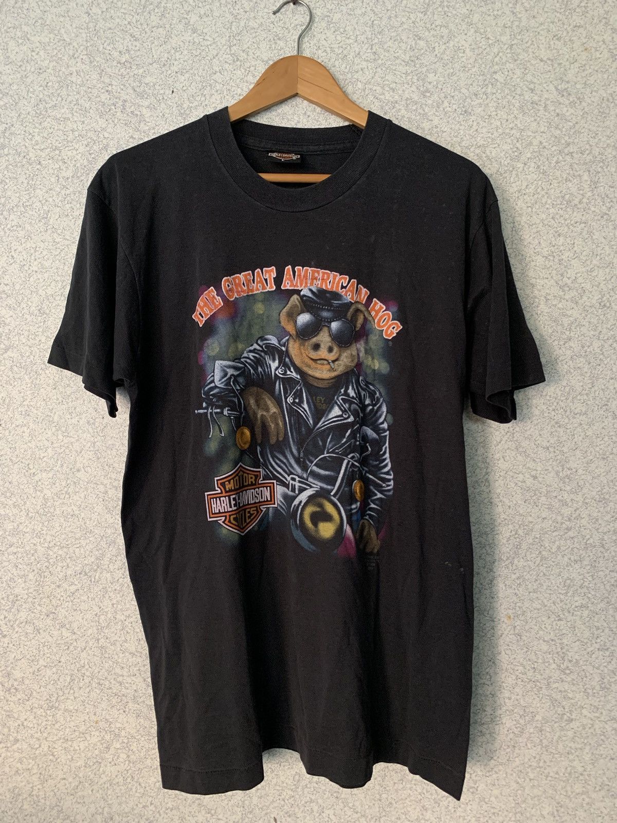 Harley Davidson × Vintage 3D EMBLEM 1991 Size US L / EU 52-54 / 3 - 1 Thumbnail