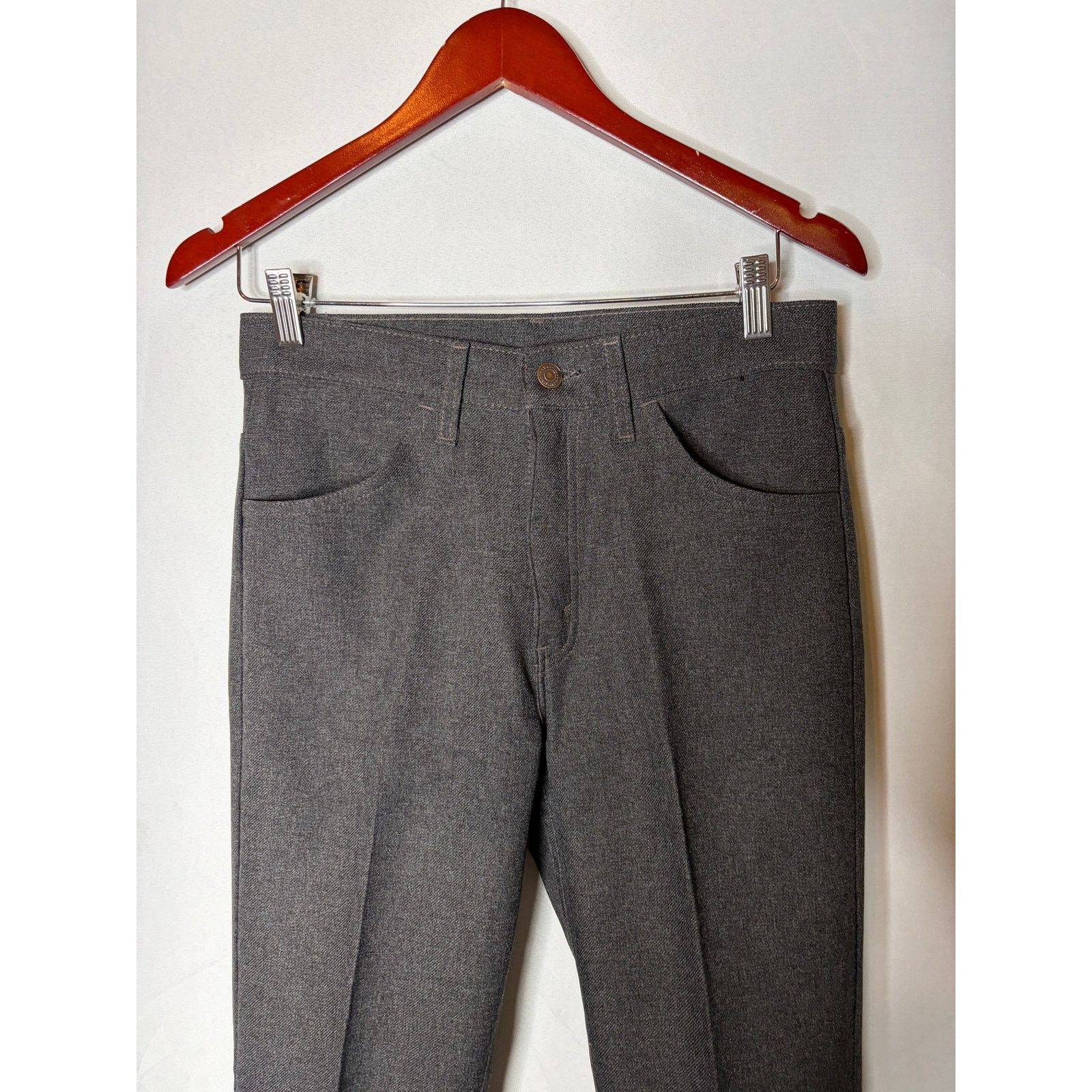 Levi's VNTG 70s Levi’s Sta-Prest Dark Grey Dress Retro Pants 30x30 Size US 30 / EU 46 - 2 Thumbnail