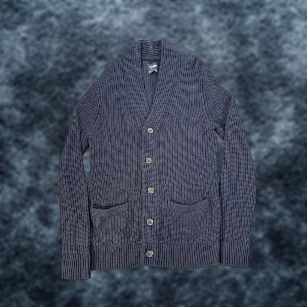 Abercrombie & Fitch Abercrombie & Fitch Sweater Cardigan Mens Medium Blue Shawl Collar Size US M / EU 48-50 / 2 - 1 Thumbnail