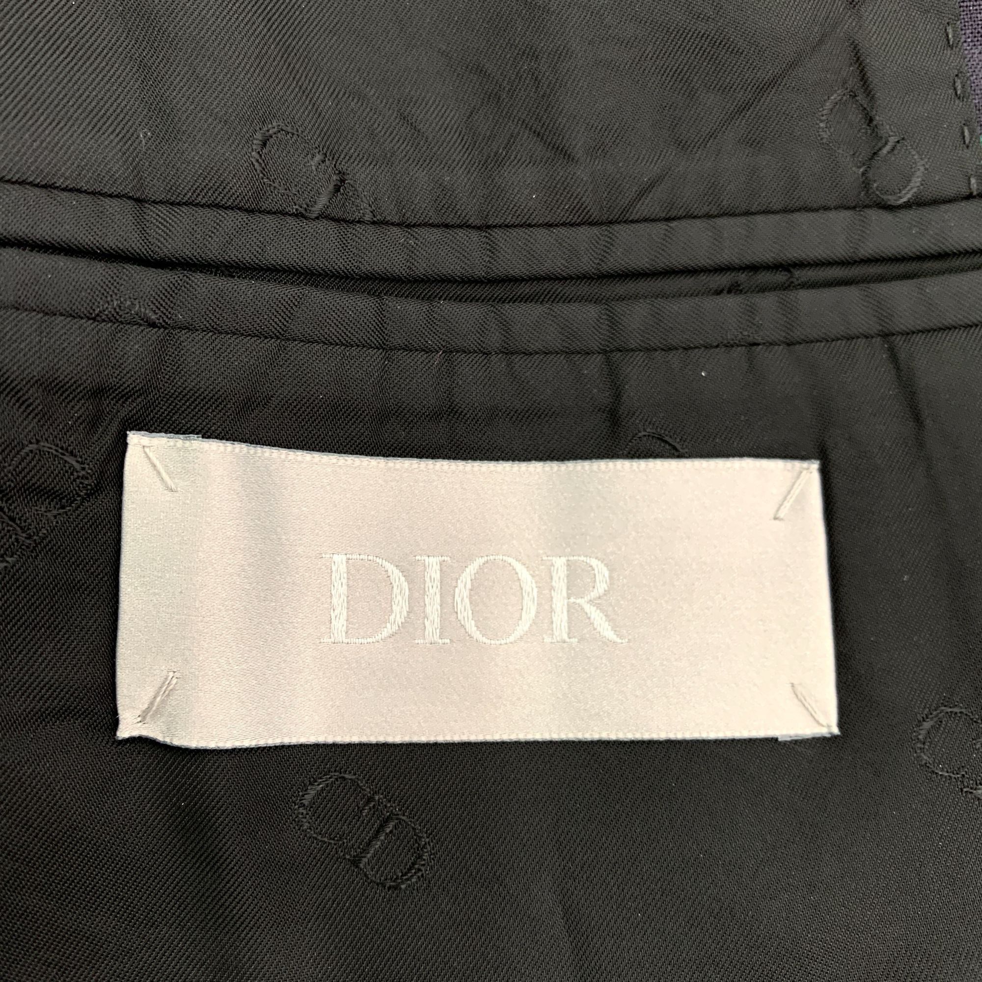 Dior Dior x Kenny Scharf Navy Logo Print Zip Wool Jacket (Size 46 Size US S / EU 44-46 / 1 - 2 Thumbnail