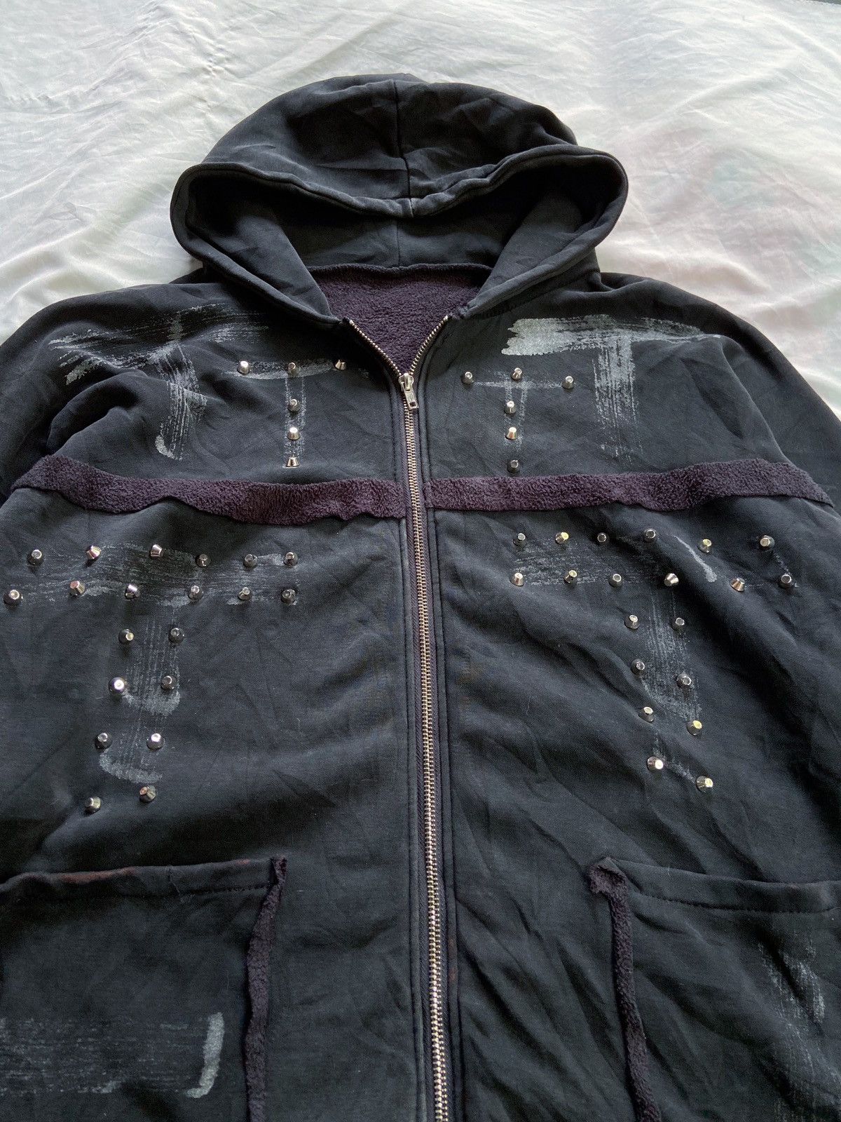 If Six Was Nine JAPANESE PUNK DISTRESSED UKNOWN BRAND PARKA STYLE ZIP HODDIE Size US XL / EU 56 / 4 - 2 Thumbnail
