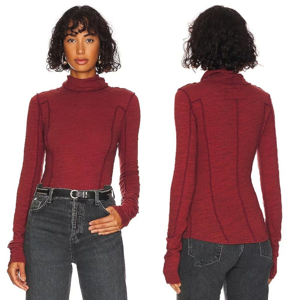 Free People New Free People Everyday Layering Garnet Grotto Top Turtlen Size XS / US 0-2 / IT 36-38 - 1 Thumbnail