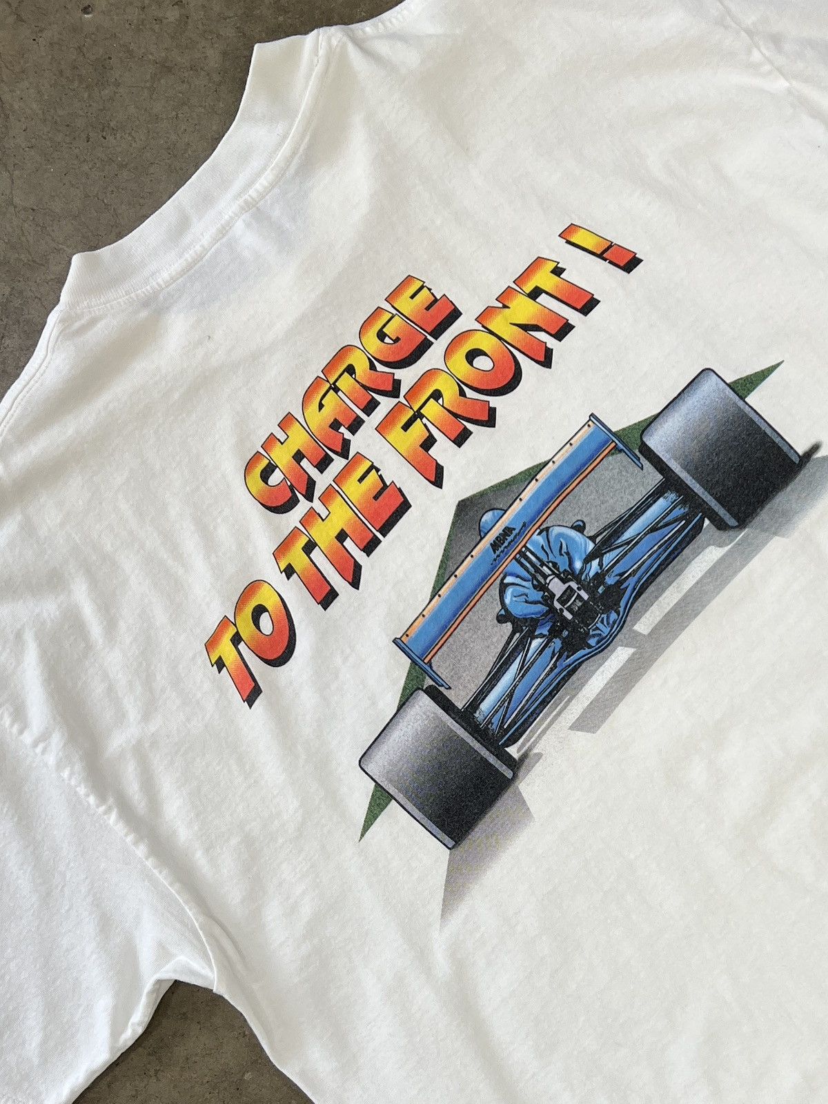 NASCAR Vintage MBNA Charge to the Front Racing Indy Racing Tee XL Size US XL / EU 56 / 4 - 4 Thumbnail