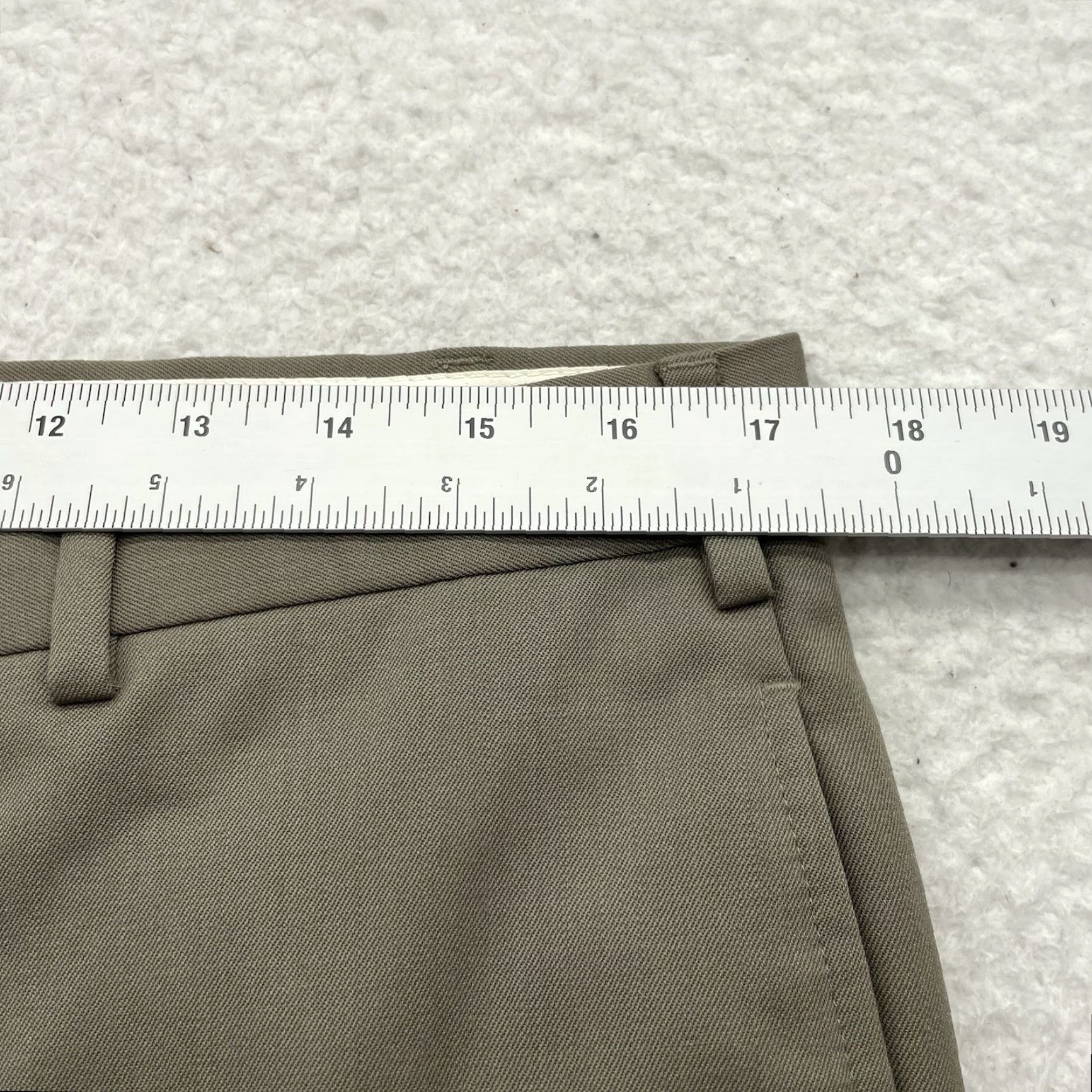 Brooks Brothers Brooks Brothers Madison Fit Dress Pants Mens 35x32 Olive Green Wool Flat Front Size US 35 - 7 Thumbnail