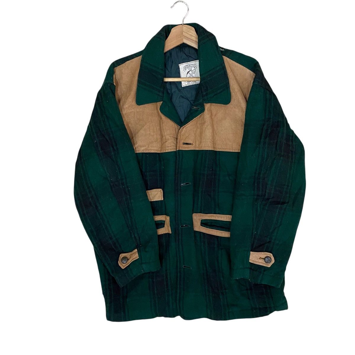 Vintage VINTAGE MACHOPE WOOL TARTAN LEATHER PART JACKET Size US M / EU 48-50 / 2 - 6 Thumbnail