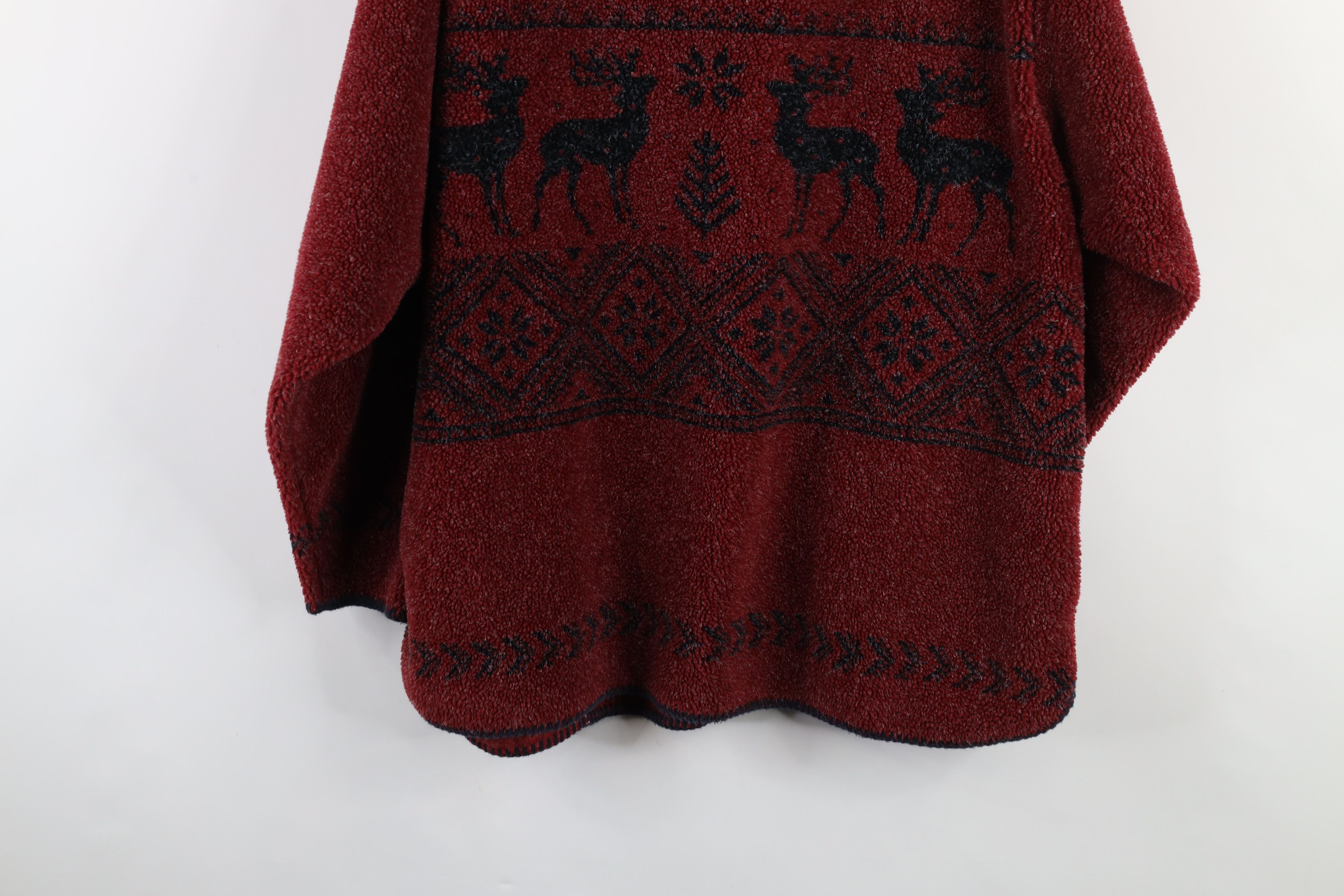Vintage Vintage 90s Streetwear Fleece Reindeer Snowflake Sweater Size XXL / US 16-18 / IT 52-54 - 12 Thumbnail